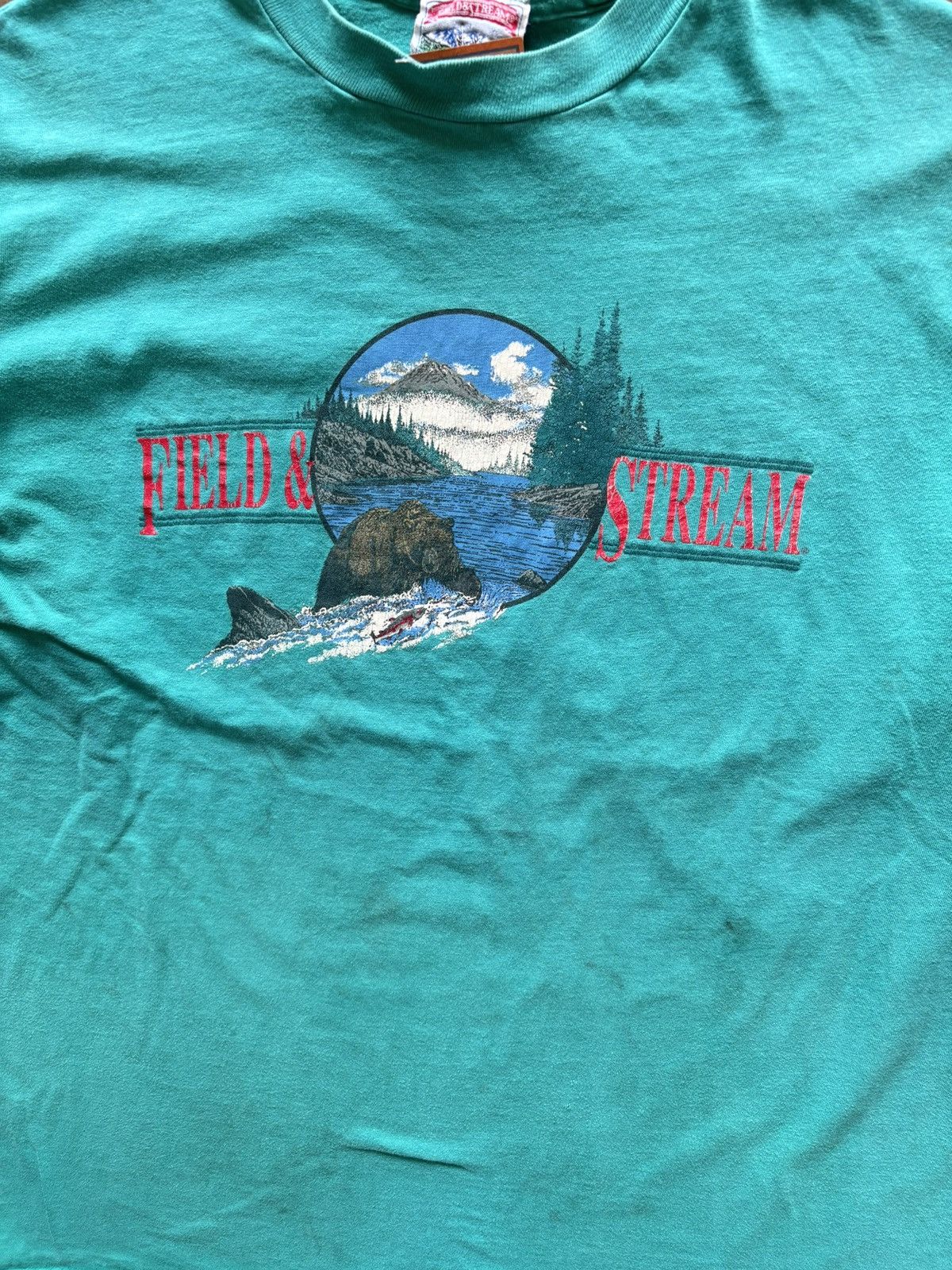 Vintage Vintage Field & Stream T Shirt Size US XL / EU 56 / 4 - 2 Thumbnail