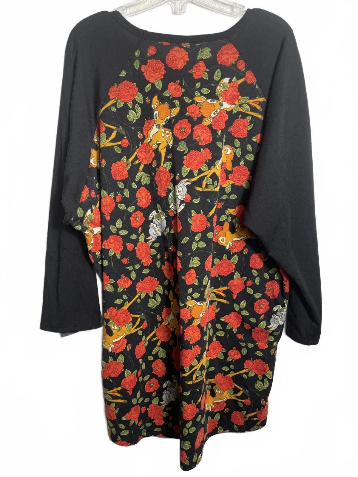 Disney LuLaRoe Disney Bambi Blouse Top Women's XL Tunic Deer EUC Size XL / US 12-14 / IT 48-50 - 4 Thumbnail