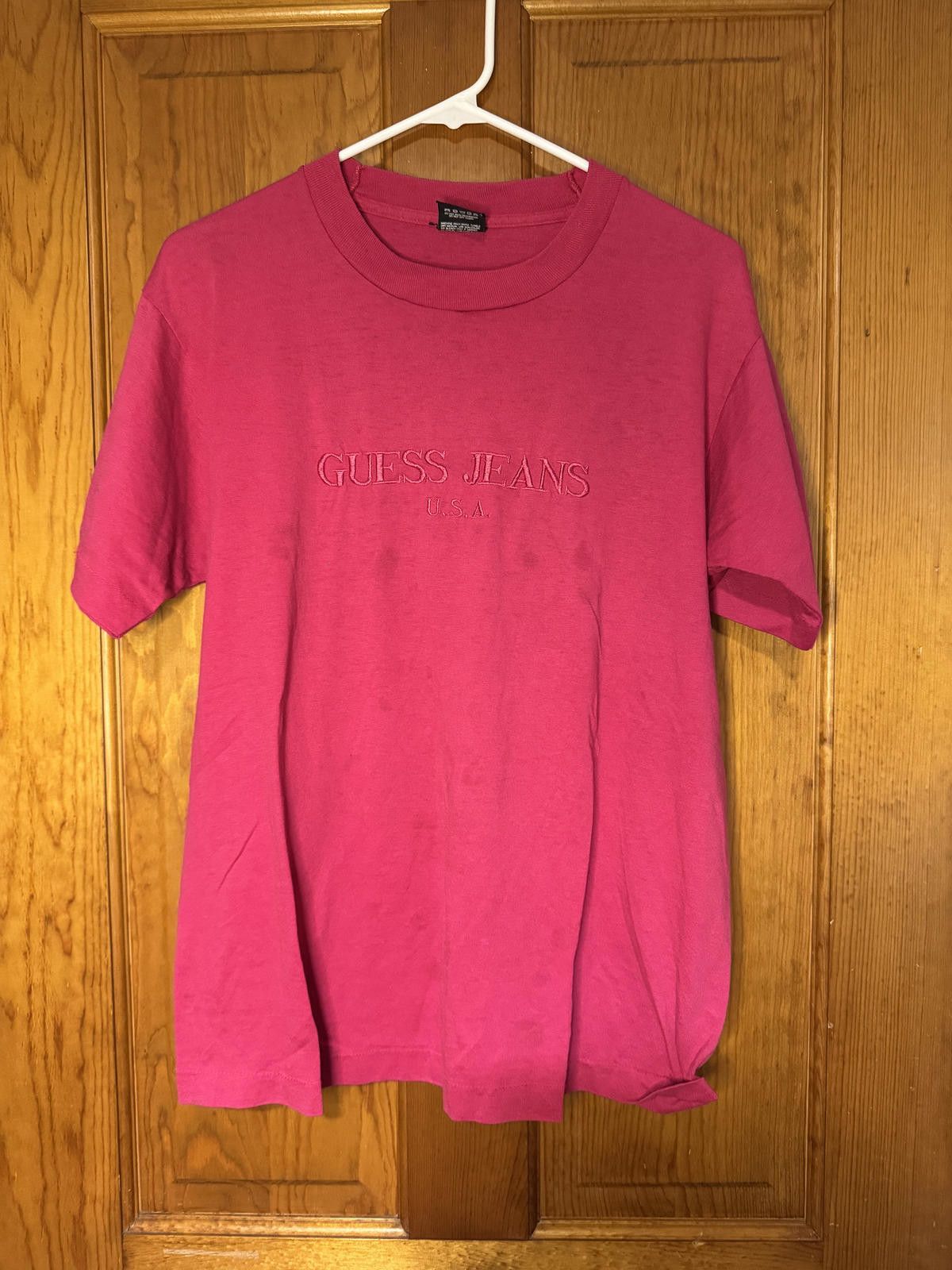 Other Guess Jeans Men's Pink T-Shirt, Size Large Size ONE SIZE - 1 Thumbnail