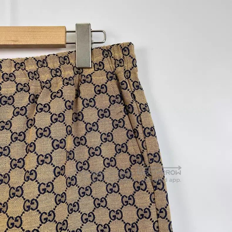Gucci Gucci Beige double G-shaped full-printed tie-up mid-waist Size US 30 / EU 46 - 4 Thumbnail