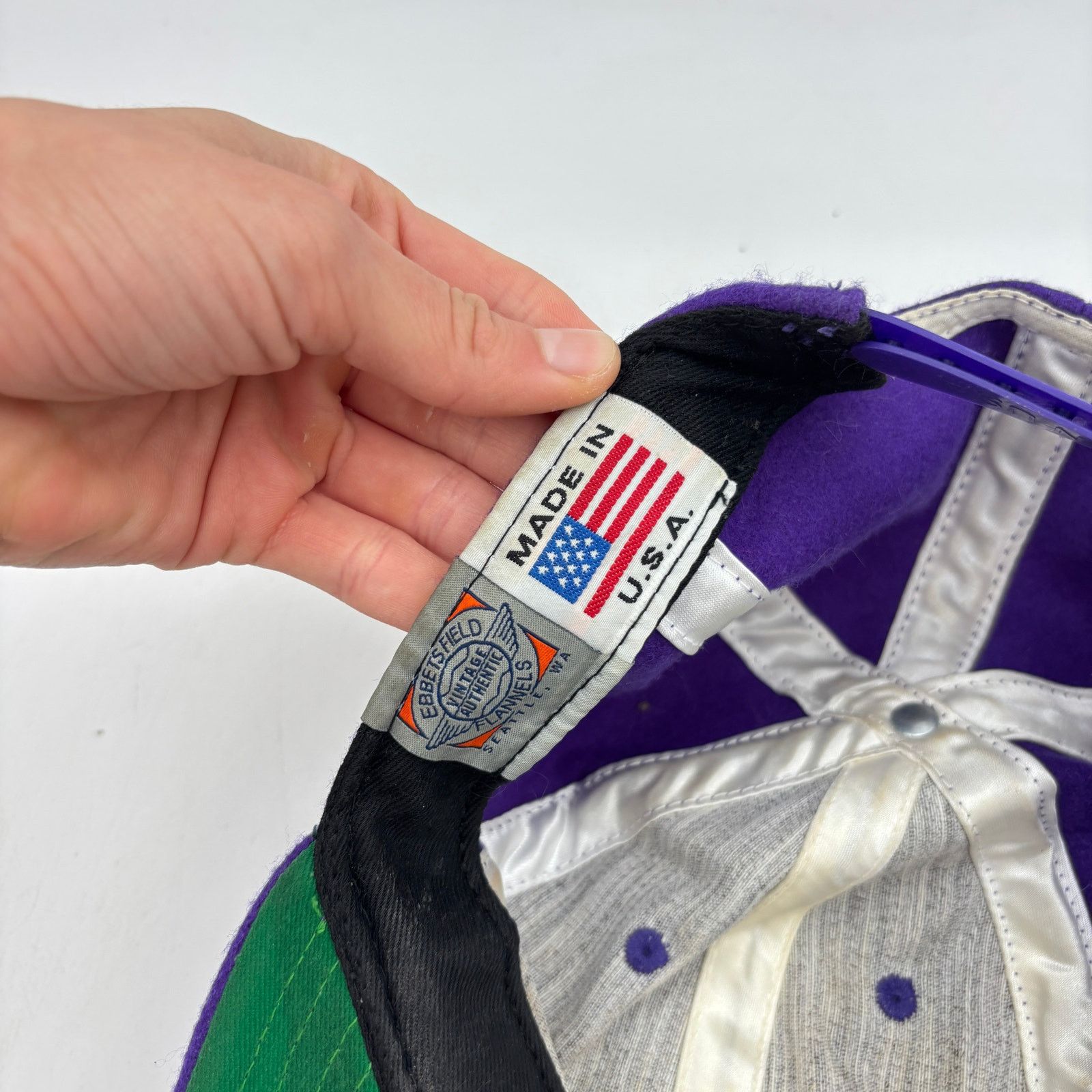 Ebbets Field Flannels × Vintage Vintage Ebbets Field Flannels LA Dodgers LA Wool Purple Hat Size ONE SIZE - 8 Thumbnail