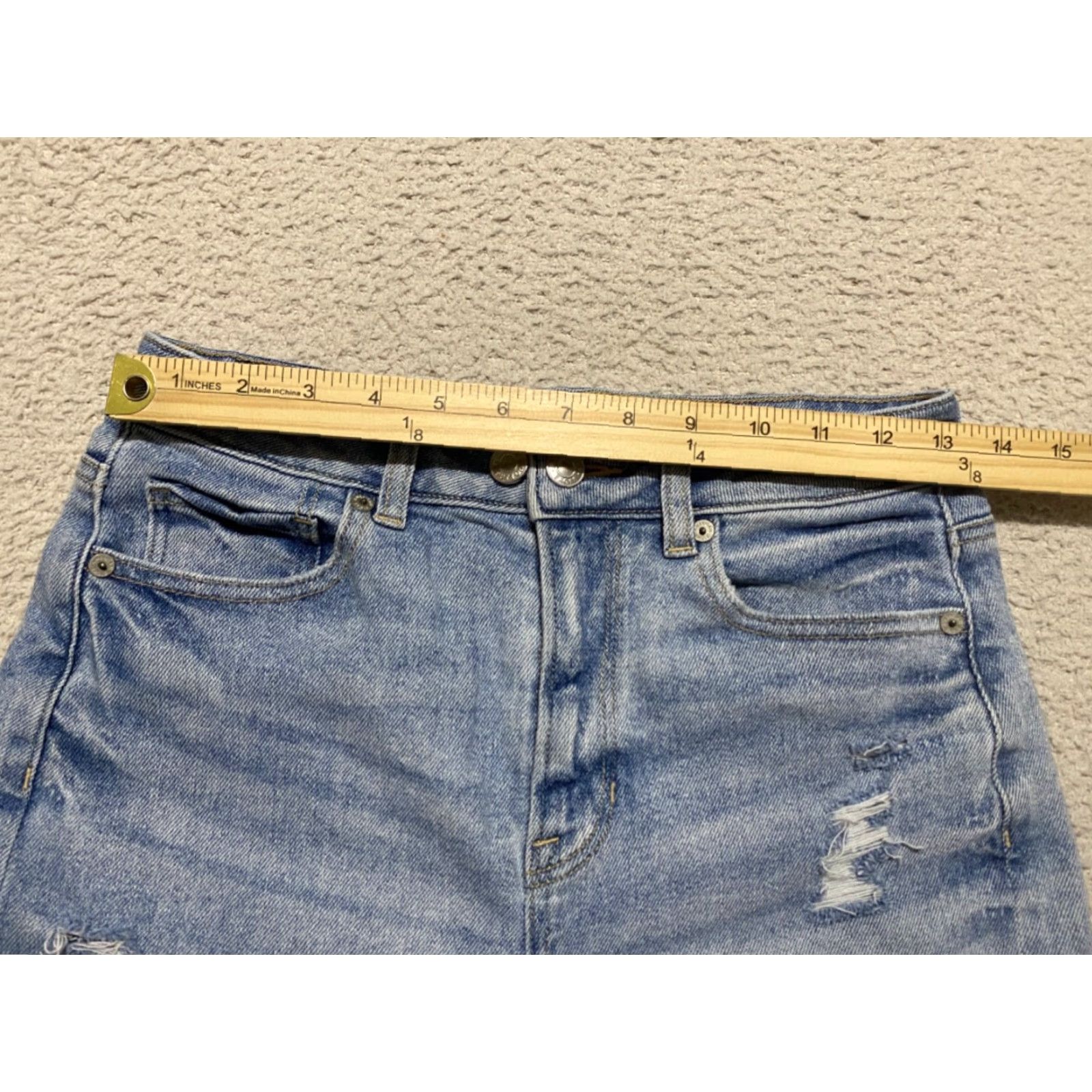 American Eagle Outfitters American Eagle Outfitters Womens Jeans Shorts Blue Denim High Rise Cut-Off 4 Distressed 5-Pocket Size 27" / US 4 / IT 40 - 5 Thumbnail