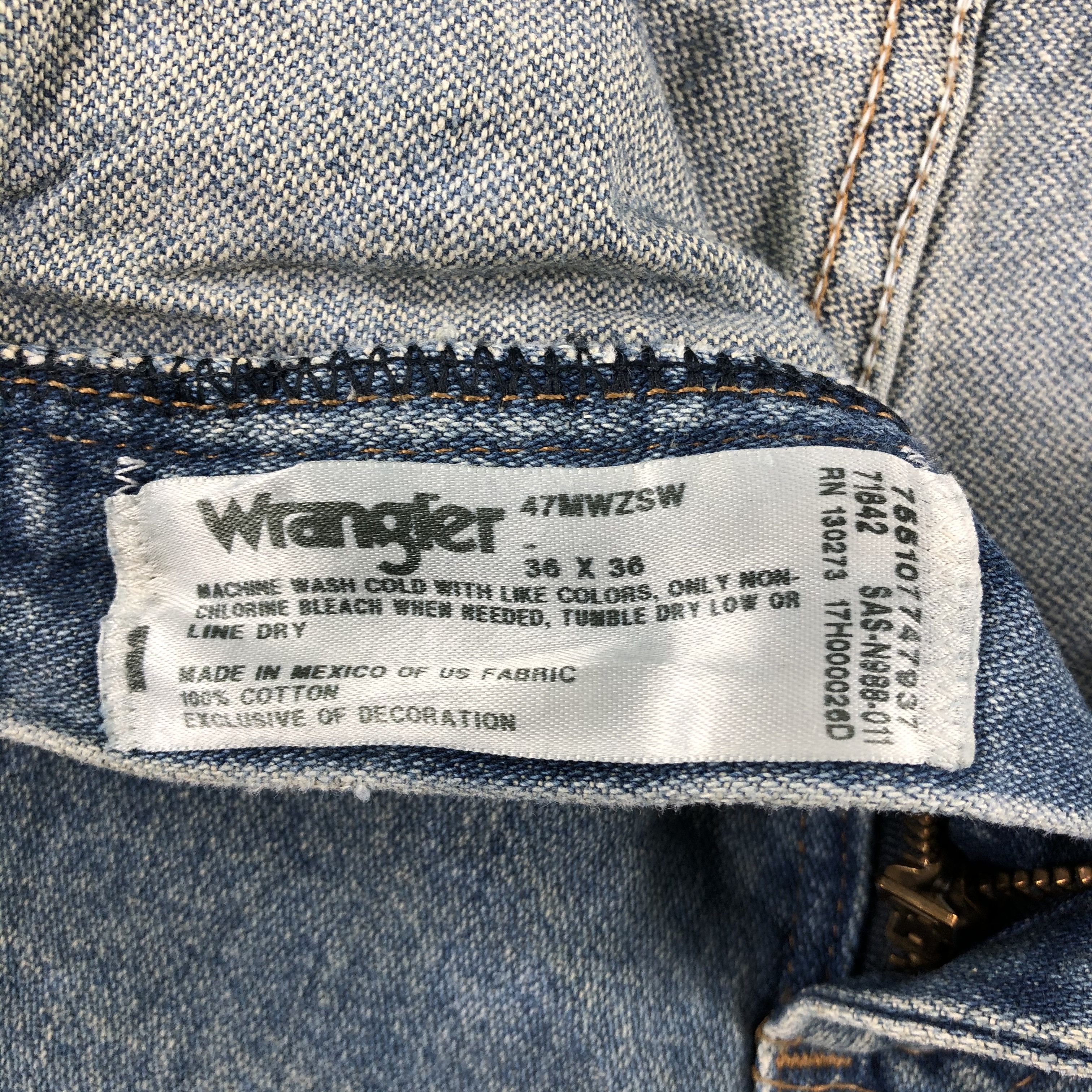 Vintage Vintage Blue Wash Wrangler Jeans-J2362 Size US 36 / EU 52 - 11 Thumbnail
