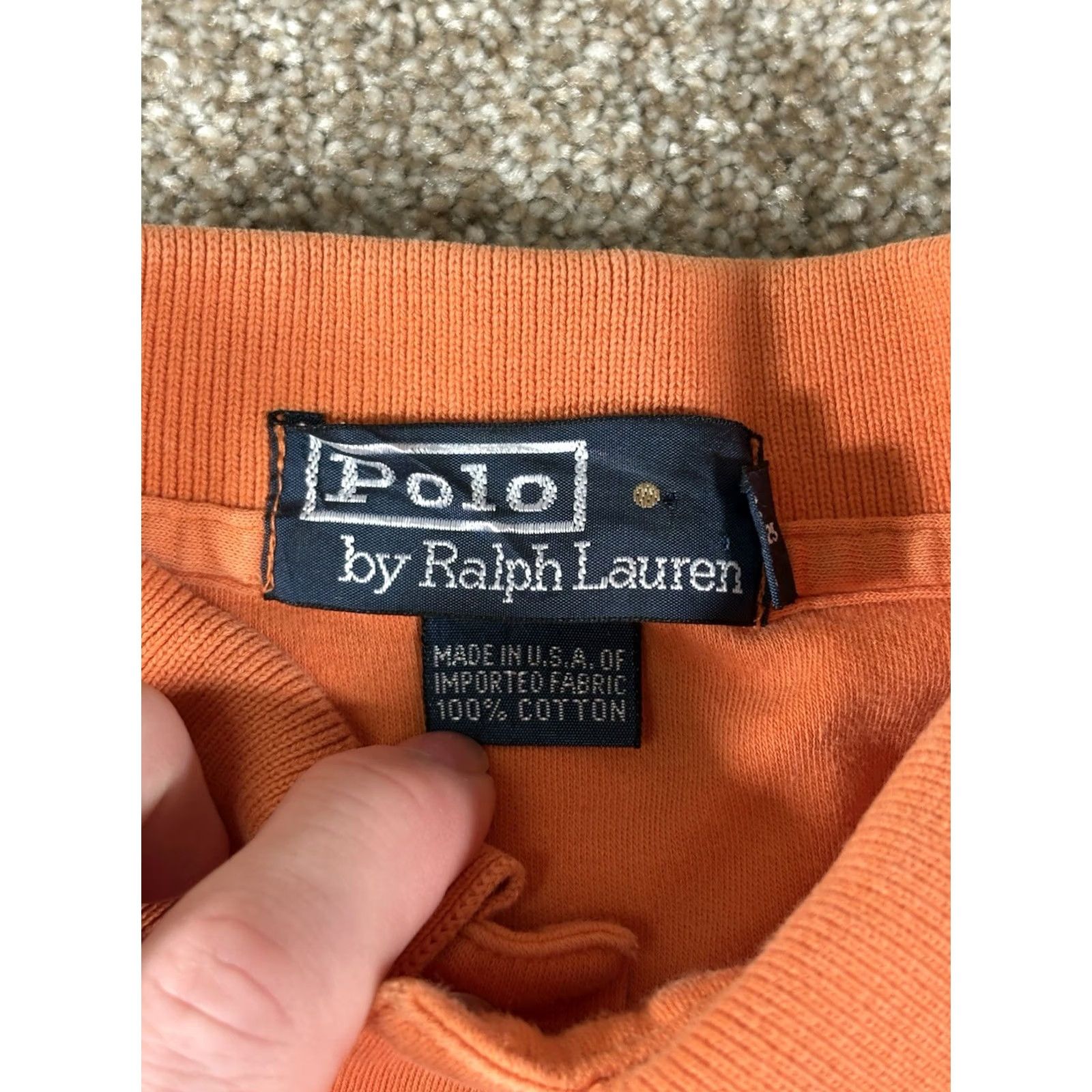 Polo Ralph Lauren VINTAGE Polo Ralph Lauren Polo Shirt Short Sleeve Orange USA Made Mens XL Size US XL / EU 56 / 4 - 3 Thumbnail