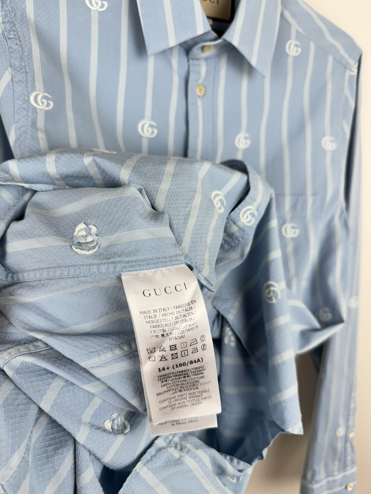 Gucci Classic blue shirt Gucci GG original luxury old money item Size US S / EU 44-46 / 1 - 5 Thumbnail