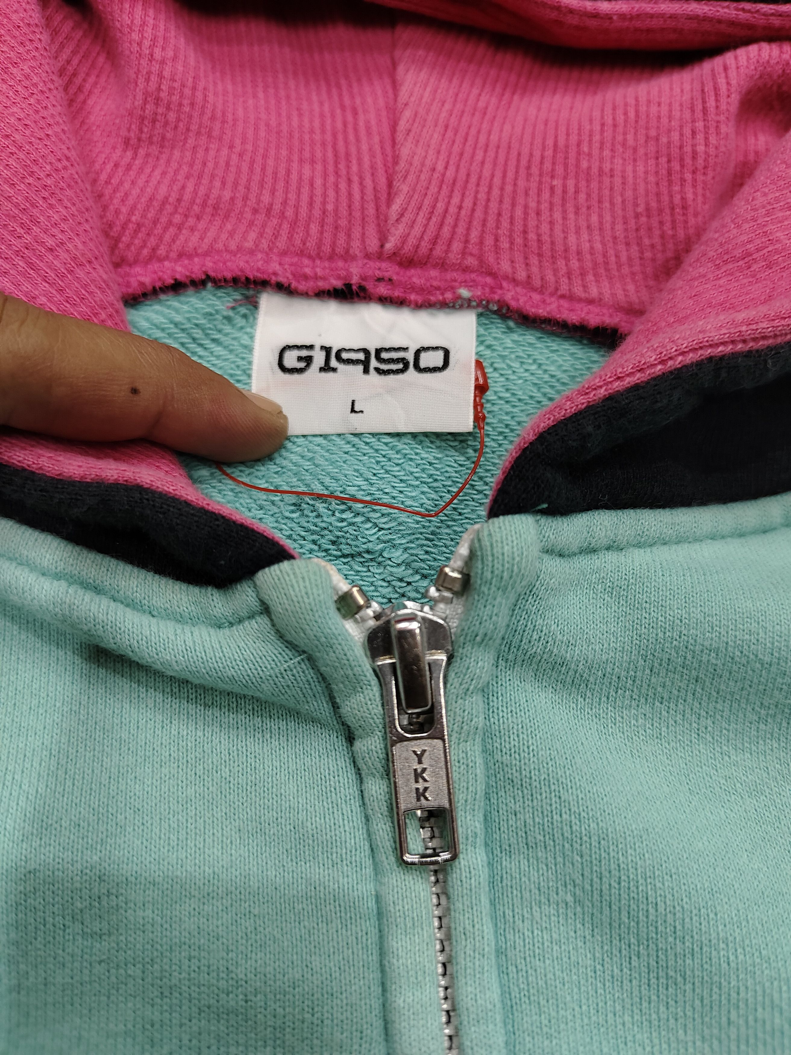 Gallery1950 90s Gallery 1950- Japanese Streetwear Colour Block Ziphoodie Size US L / EU 52-54 / 3 - 4 Thumbnail