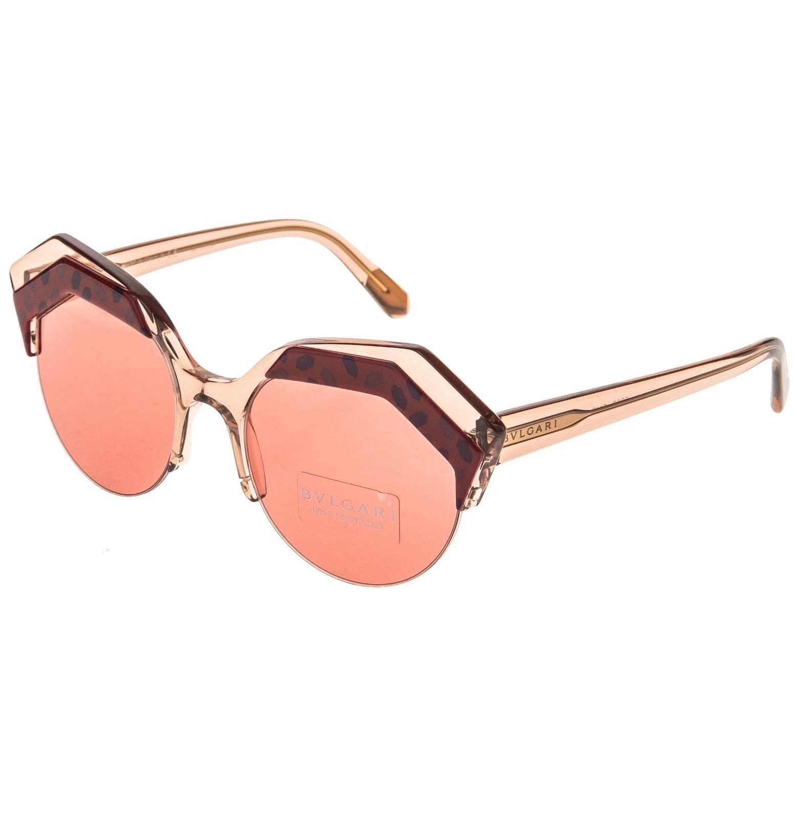 Bvlgari BULGARI BV8203 SERPENTEYES Translucent Peach Sunglass 8203 Size ONE SIZE - 3 Thumbnail