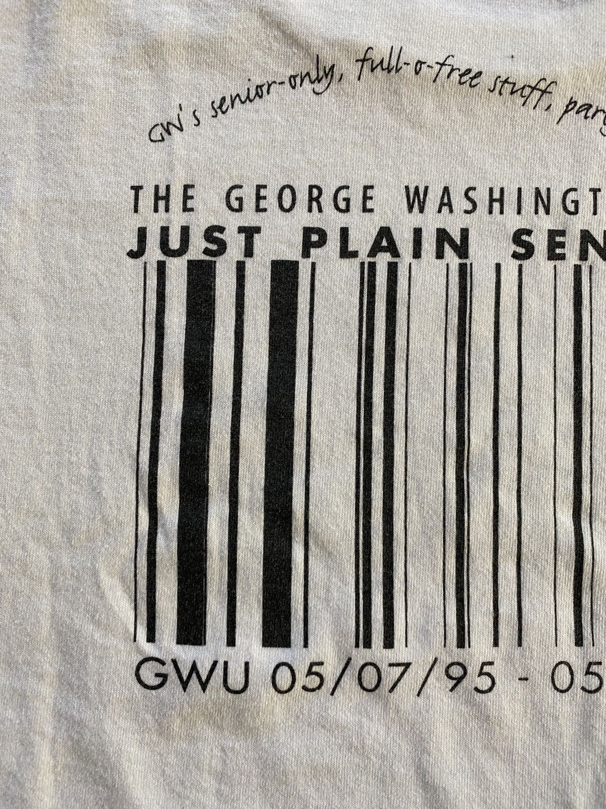 Delta Vintage 1995 GW University Senior Week Single Stitch Tee 90s Size US XL / EU 56 / 4 - 5 Thumbnail