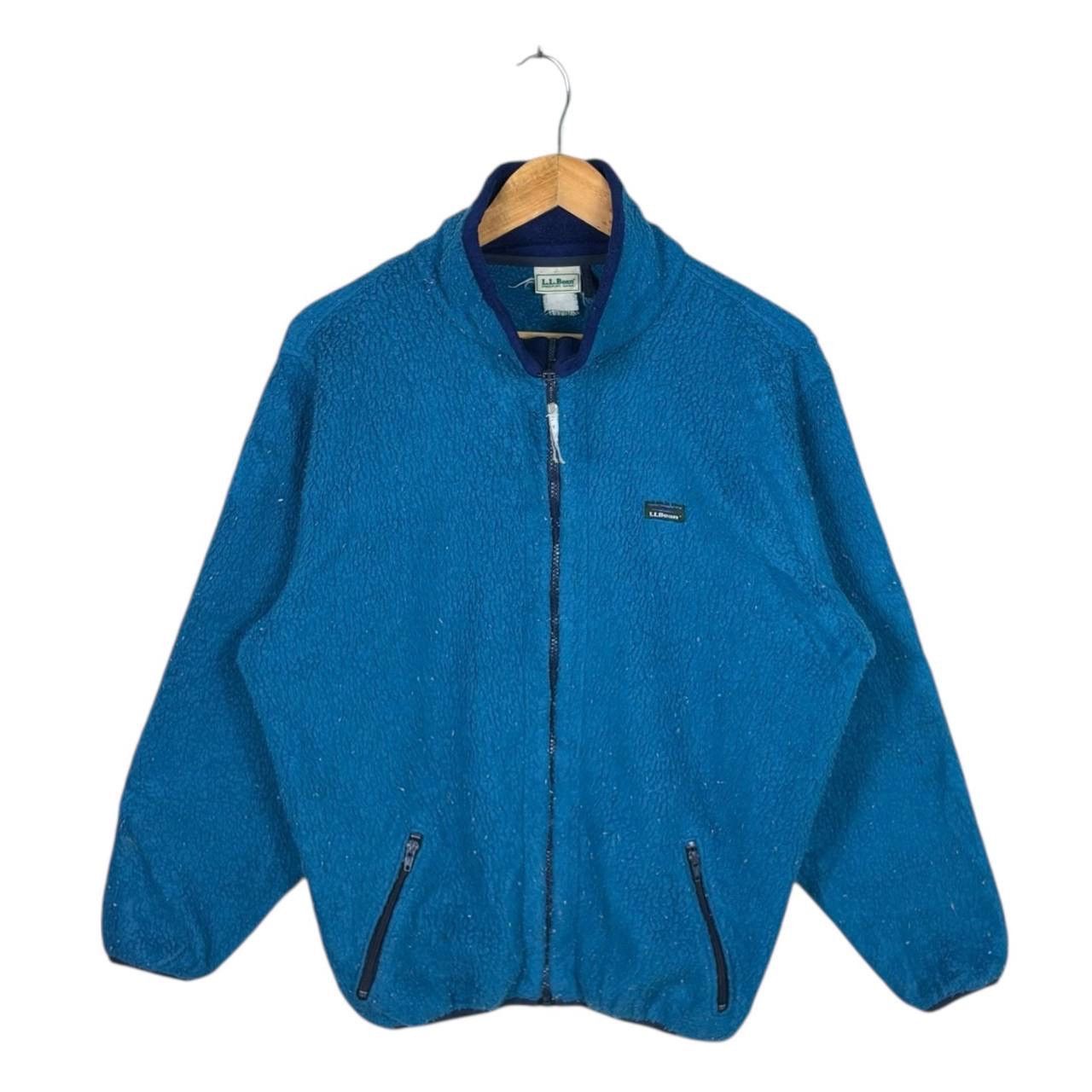 L.L. Bean Vintage 90s L.L. Bean Deep Pile Sherpa Fleece Jacket Blue L Size US L / EU 52-54 / 3 - 1 Thumbnail