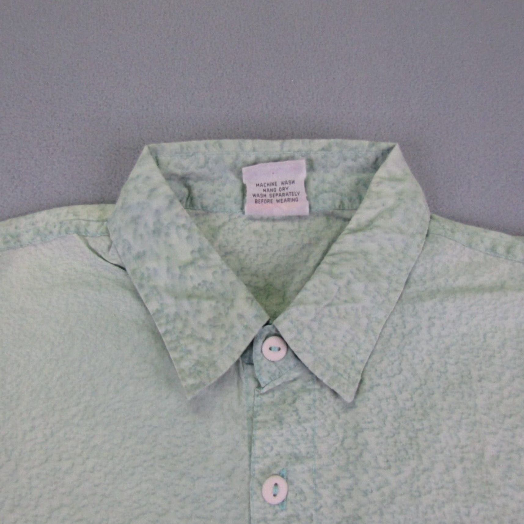 Vintage VINTAGE Rum Reggae Hawaiian Shirt Men Large Short Sleeve Cotton Beach Nautical Tropical Green Size US L / EU 52-54 / 3 - 2 Thumbnail