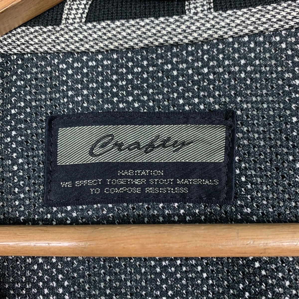Vintage CRAFTY Houndstooth Pattern Stand Collar Jacket #2594-C117 Size US L / EU 52-54 / 3 - 14 Thumbnail