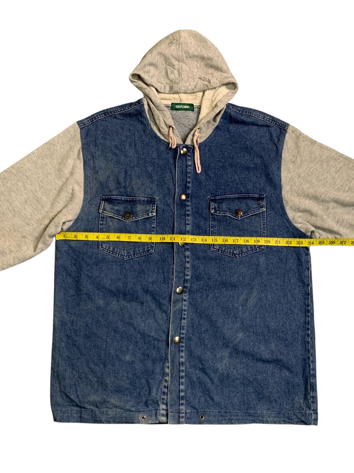 Giordano Rare Design Giordano Snap Button Denim Hoodie Size US L / EU 52-54 / 3 - 8 Thumbnail