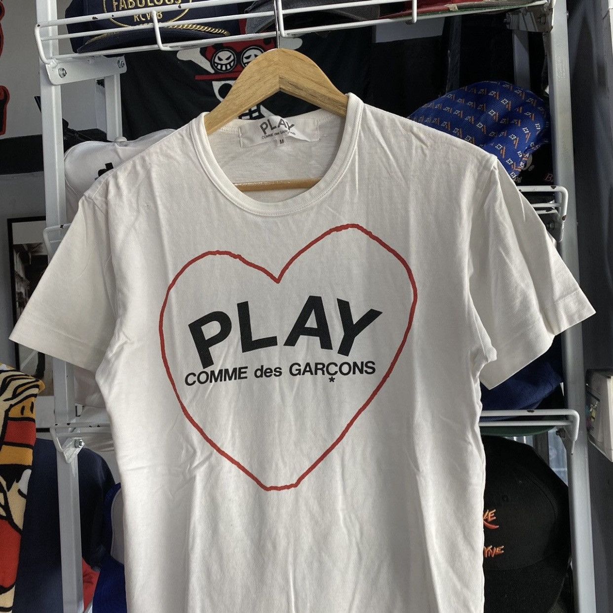 Comme des Garcons PLAY Comme des Garçons Play Sketch Heart Big Logo - Made in Japan Size US M / EU 48-50 / 2 - 3 Thumbnail