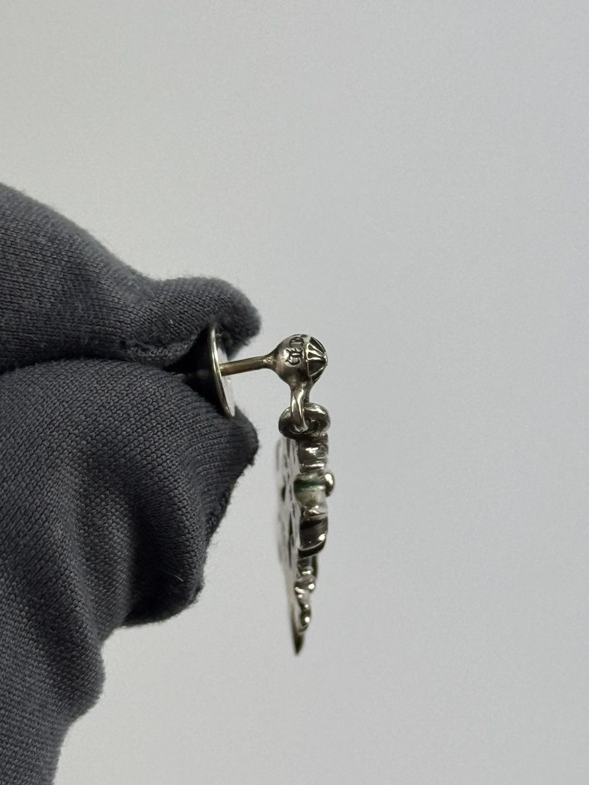 Chrome Hearts TRIPLE CROSS SILVER SINGLE EARRINGS Size ONE SIZE - 4 Thumbnail