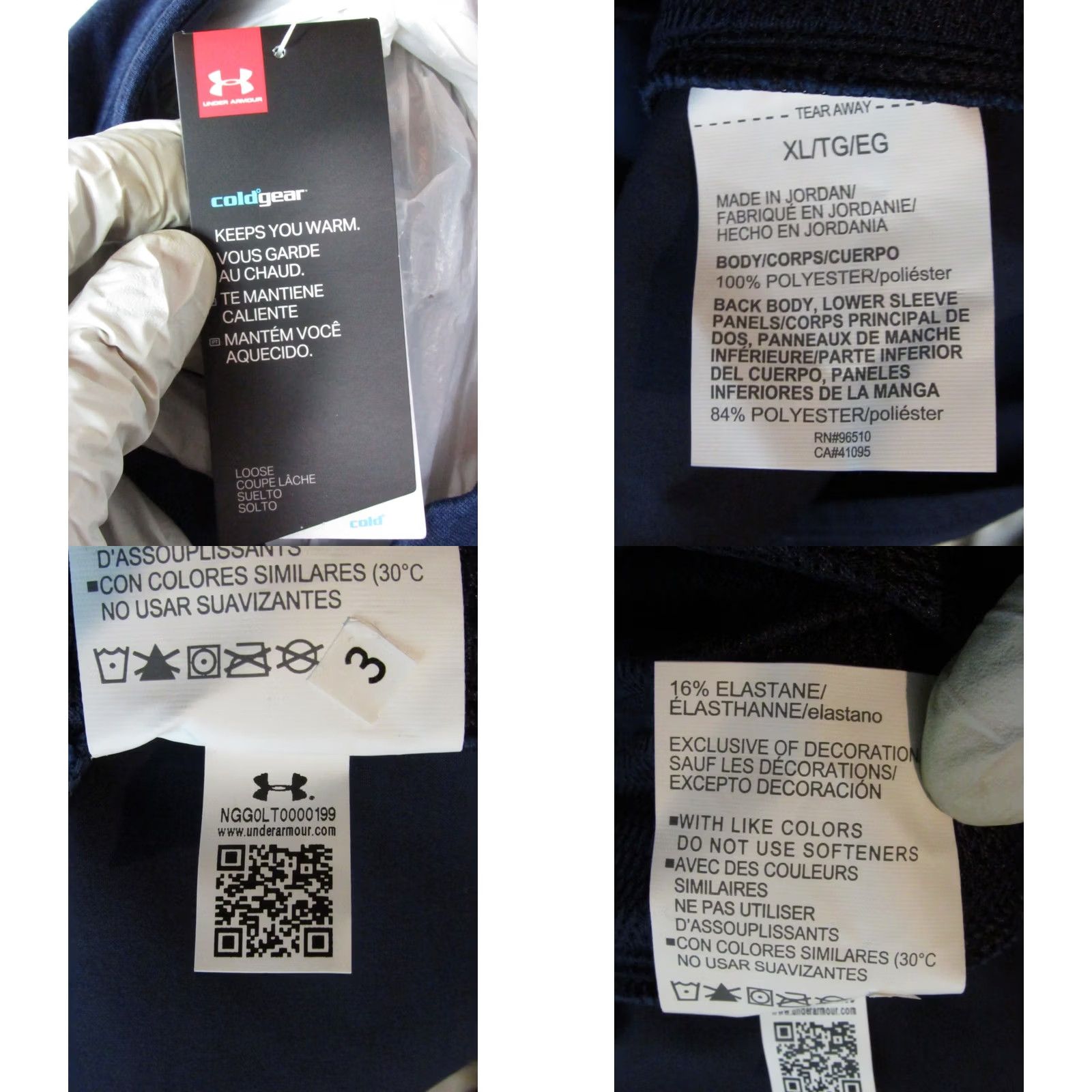 Under Armour Under Armour Jacket Mens XL Blue ColdGear Golf Storm 1/4 Zip Loose Size US XL / EU 56 / 4 - 8 Thumbnail