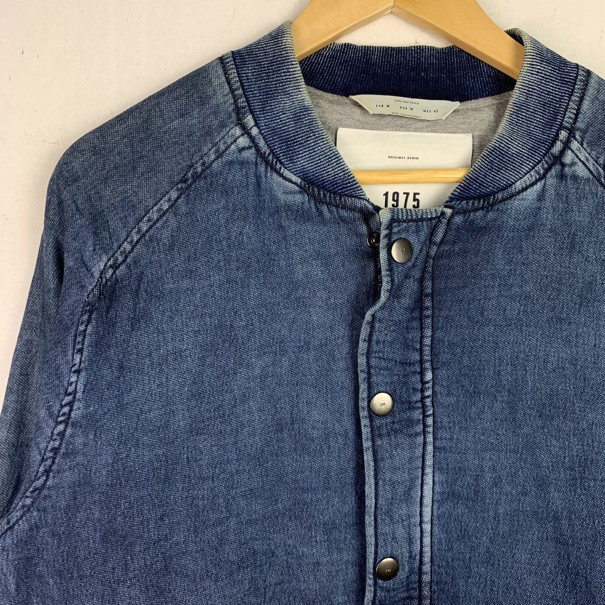 Vintage × Zara Vintage Zara 1975 Denim Bomber Jacket Size US M / EU 48-50 / 2 - 5 Thumbnail