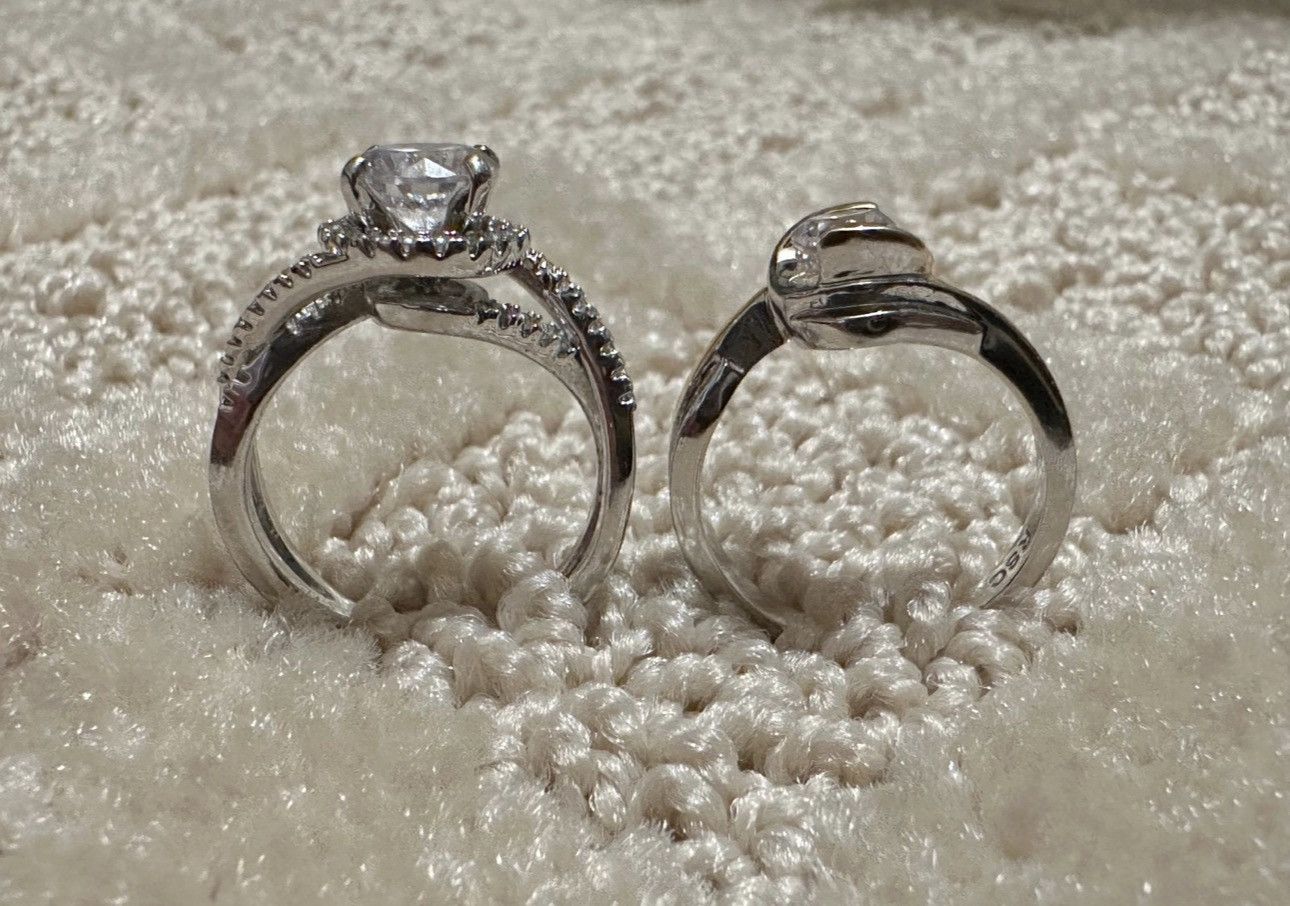 Other 2 Diamond Silver Rings Size ONE SIZE - 2 Thumbnail