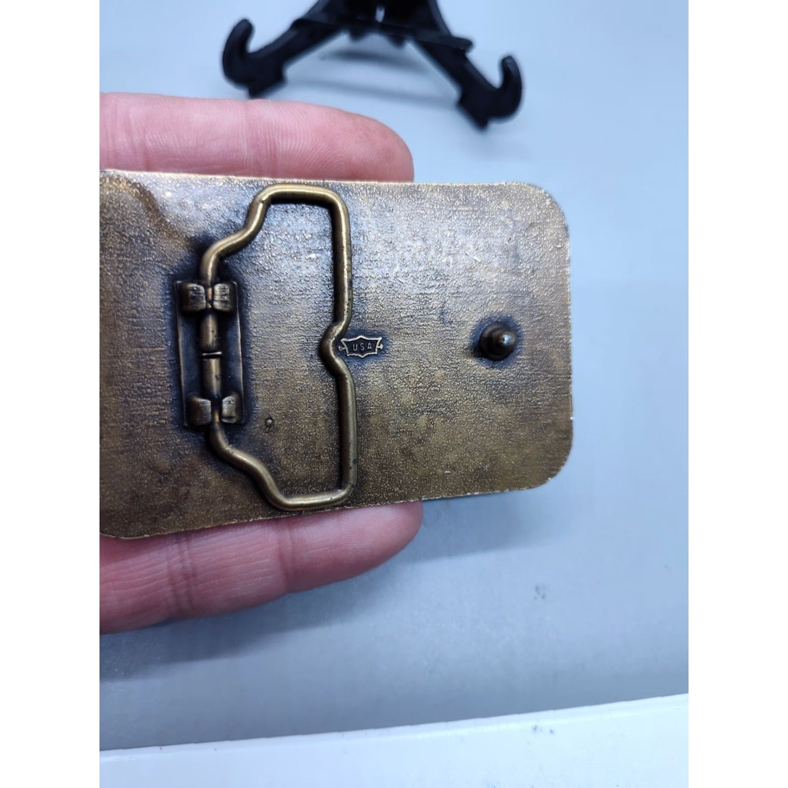 Vintage VINTAGE Makita Brass Belt Buckle Tools Gold 3" Adult Unisex Made in USA VGUC Size ONE SIZE - 3 Thumbnail