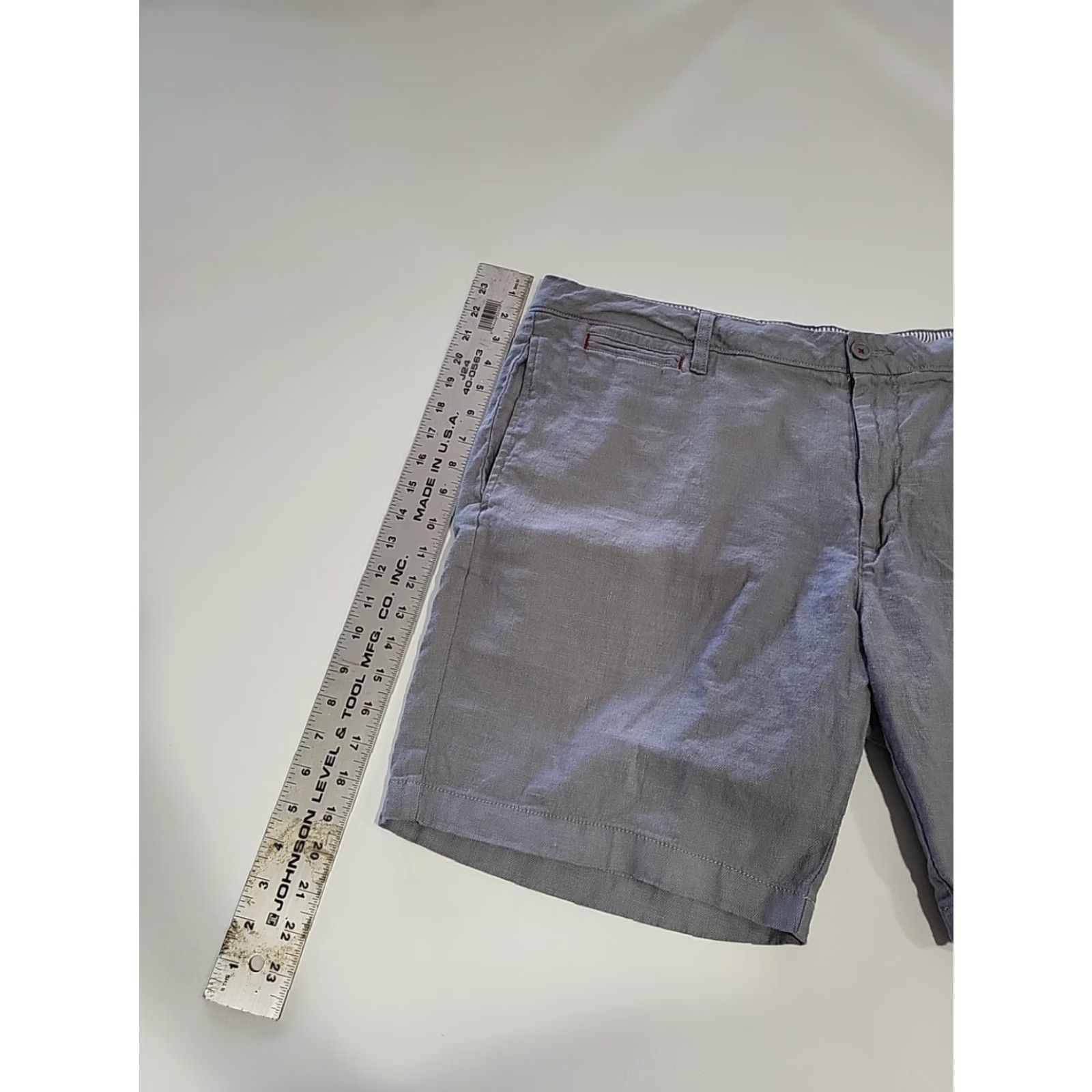 UNTUCKit UNTUCKit St Julien Blue Linen Blend Shorts 42 Regular Men Cotton Chino 9in Inseam XS-XL? Size US 42 / EU 58 - 2 Thumbnail