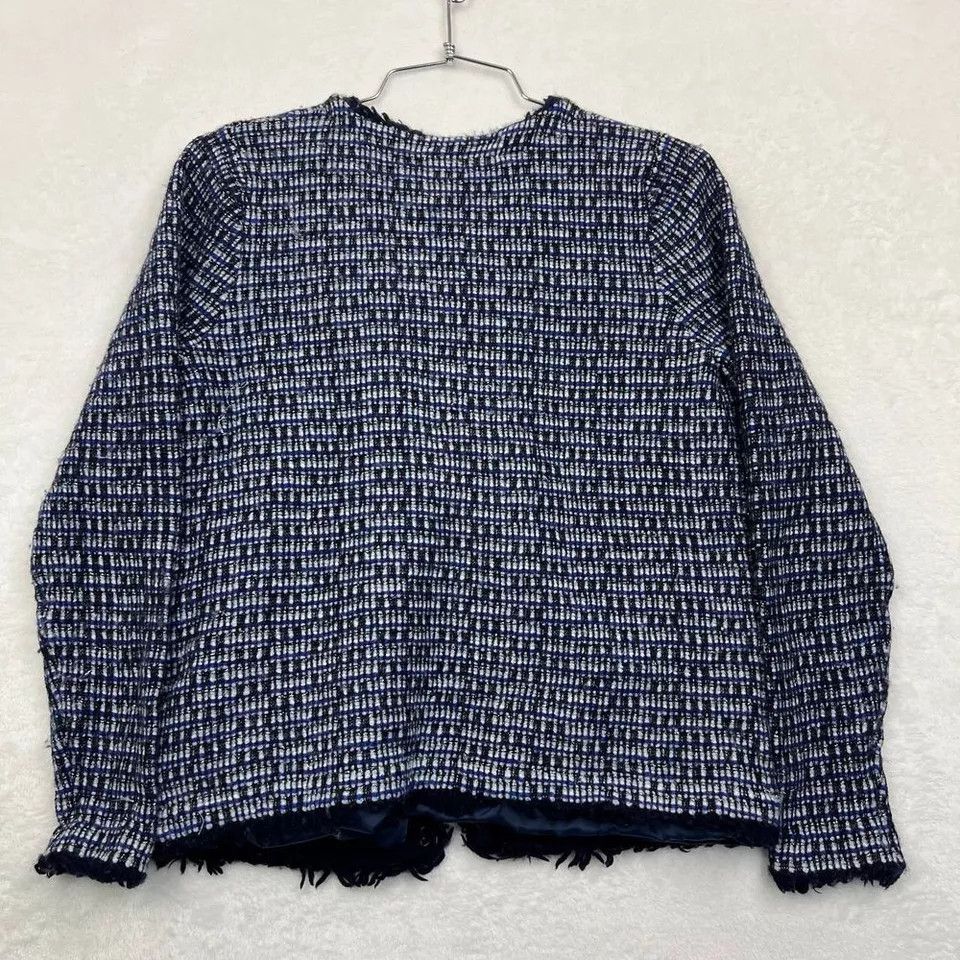 J.Crew J Crew Cardigan Women Blue Tweed Long Sleeve Stretch Fit S-M Size M / US 6-8 / IT 42-44 - 9 Thumbnail