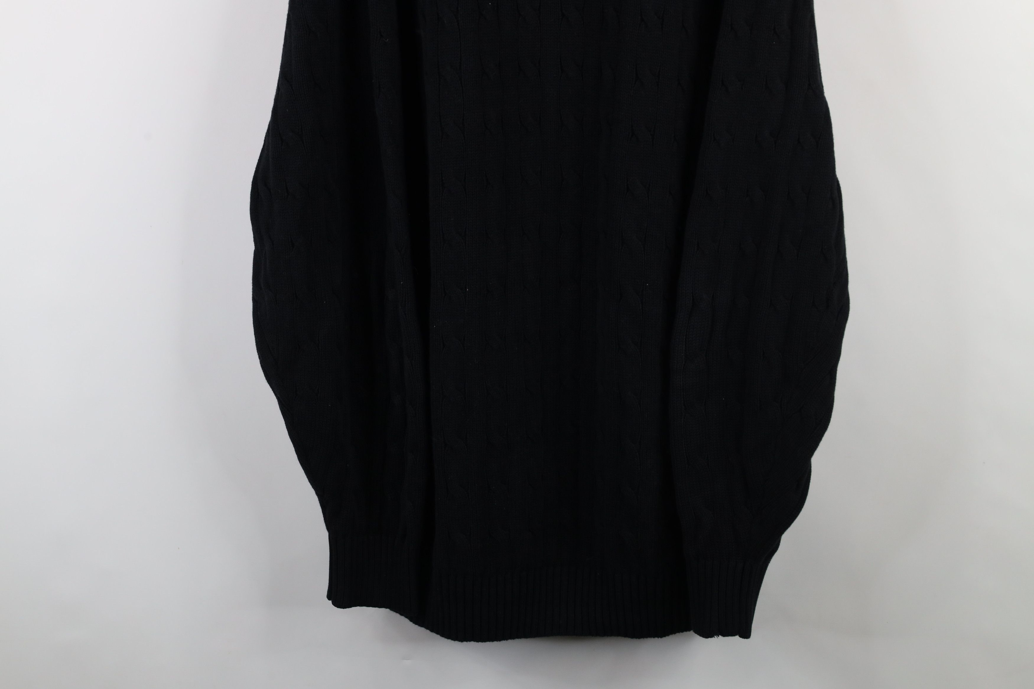Jos. A. Bank × Vintage Vintage Jos A Bank Cotton Chunky Cable Knit Sweater Black Size US XXL / EU 58 / 5 - 3 Thumbnail