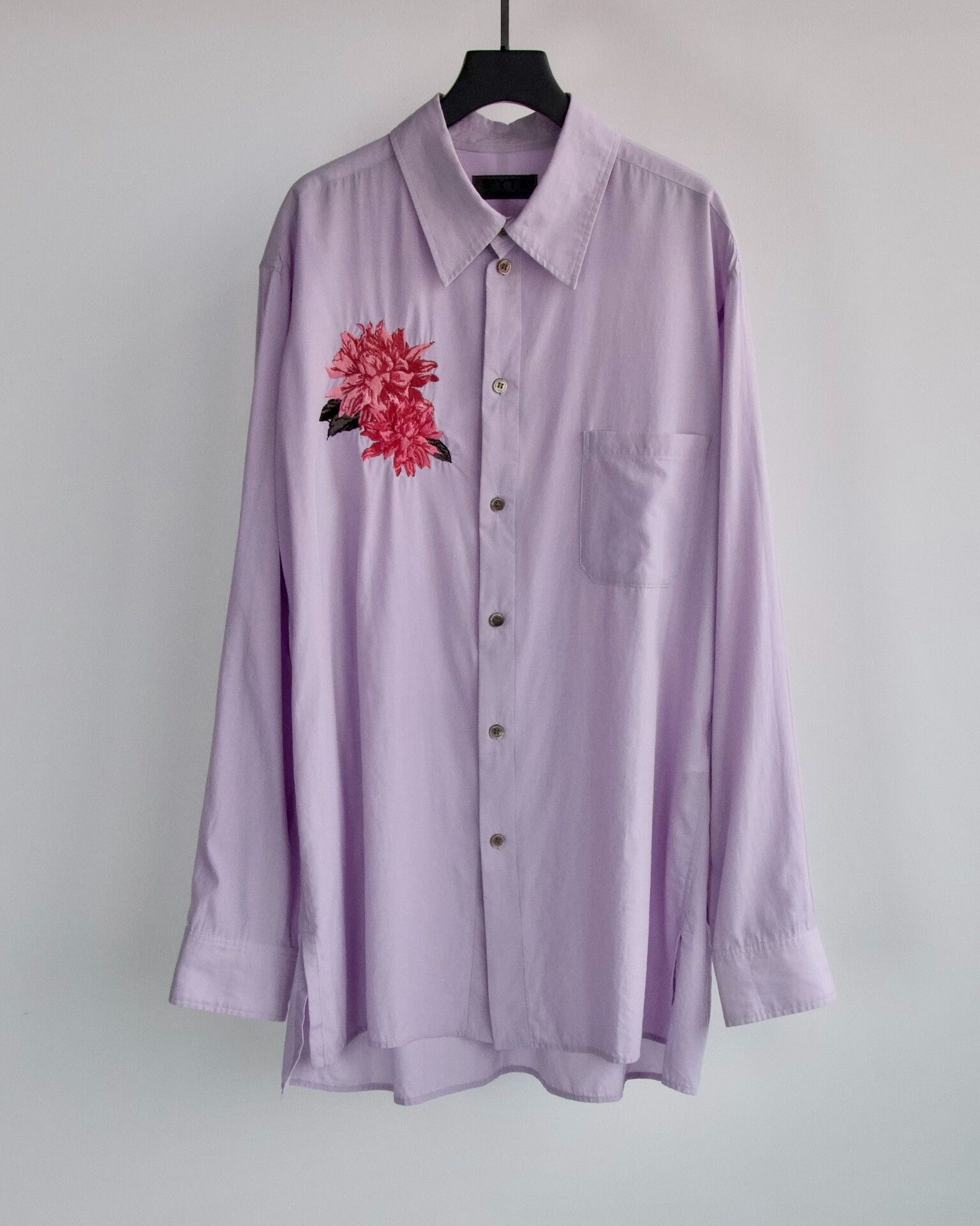 Yohji Yamamoto Elegant Purple Embroidered Shirt by Yohji Yamamoto Size US XL / EU 56 / 4 - 1 Thumbnail