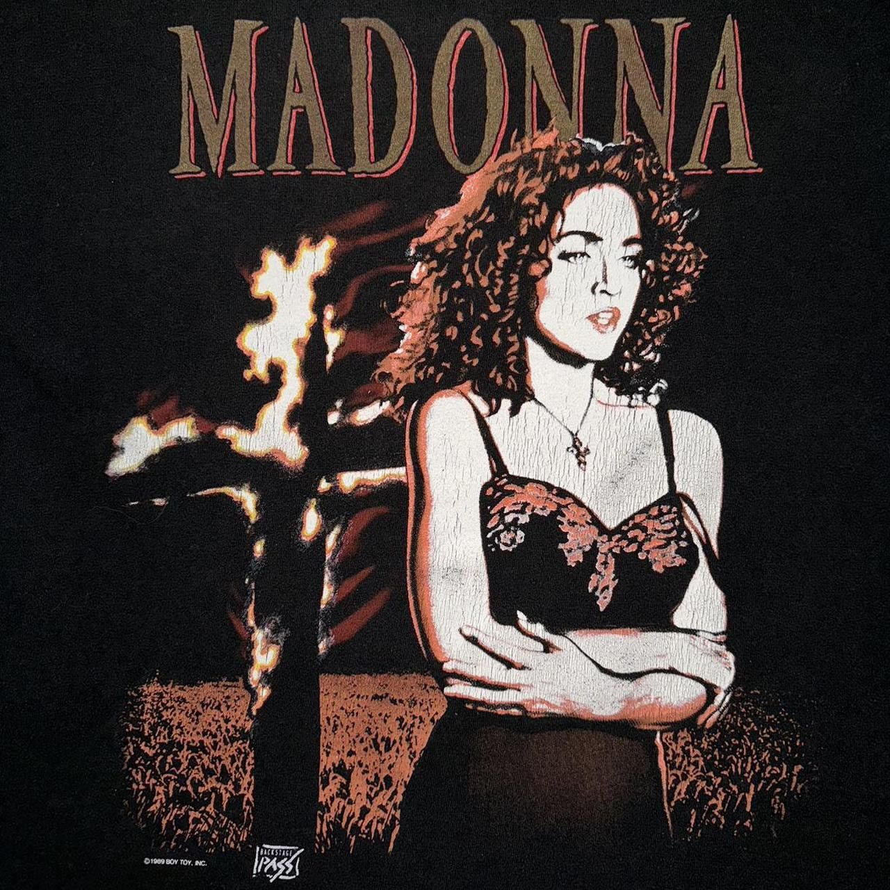 1989 Madonna “Like A Prayer” Burning Cross Gothic Band Tee