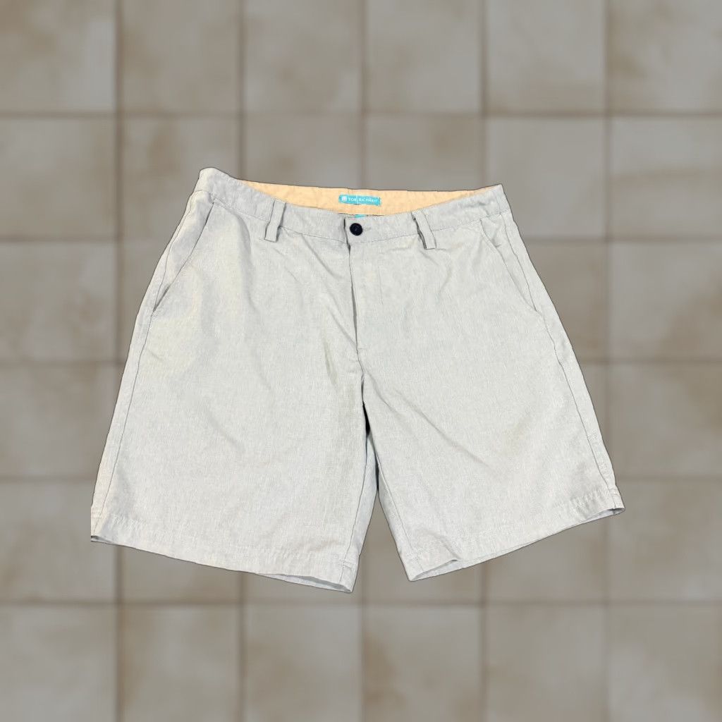 Tori Richard Tori Richard Shorts Mens 34 Light Blue Casual Stretch Flat Front Summer Blue Cotton Chino Pockets Size US 34 / EU 50 - 1 Thumbnail