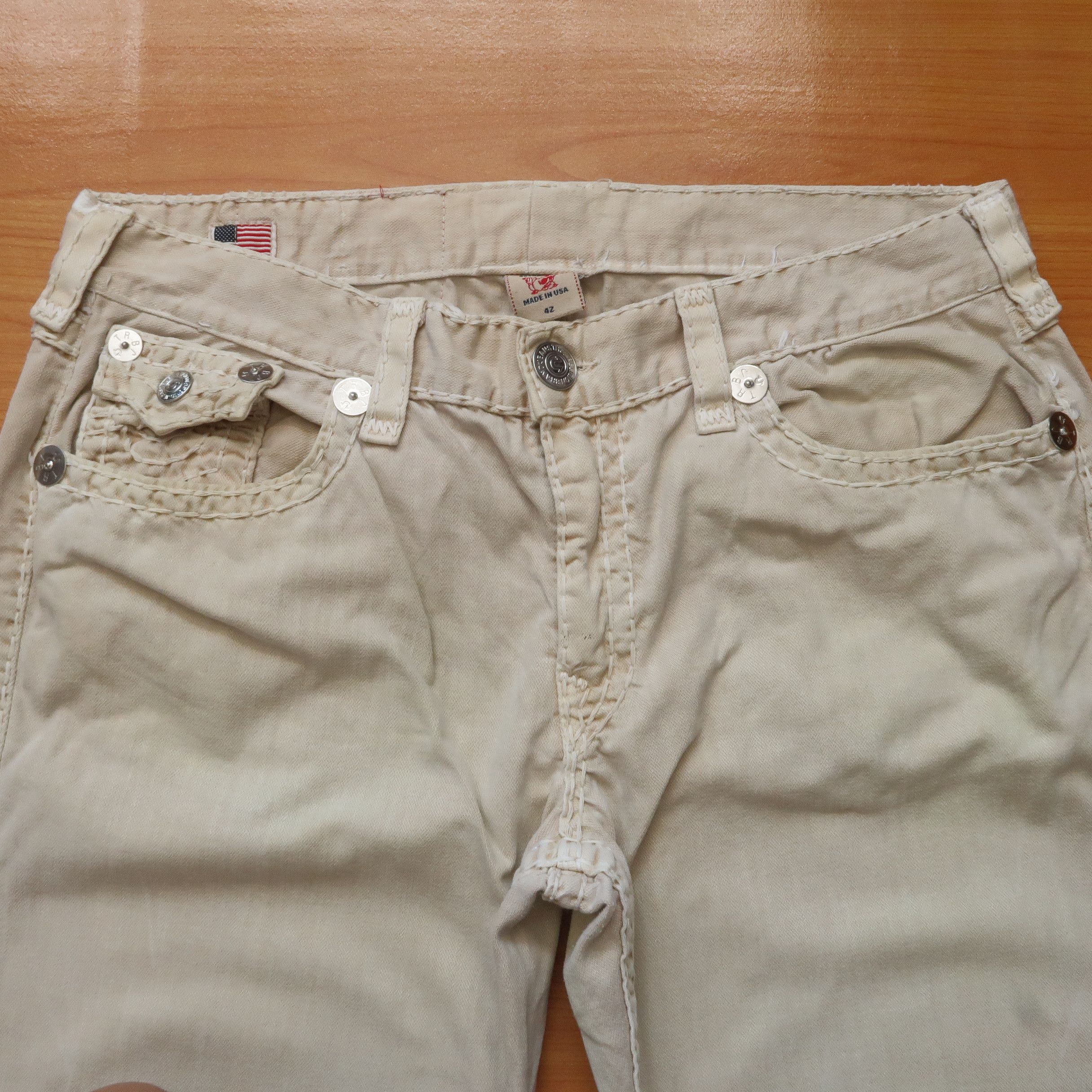 True Religion Vintage True Religion Ricky Super T Broken White Sz 42 Size US 42 / EU 58 - 3 Thumbnail