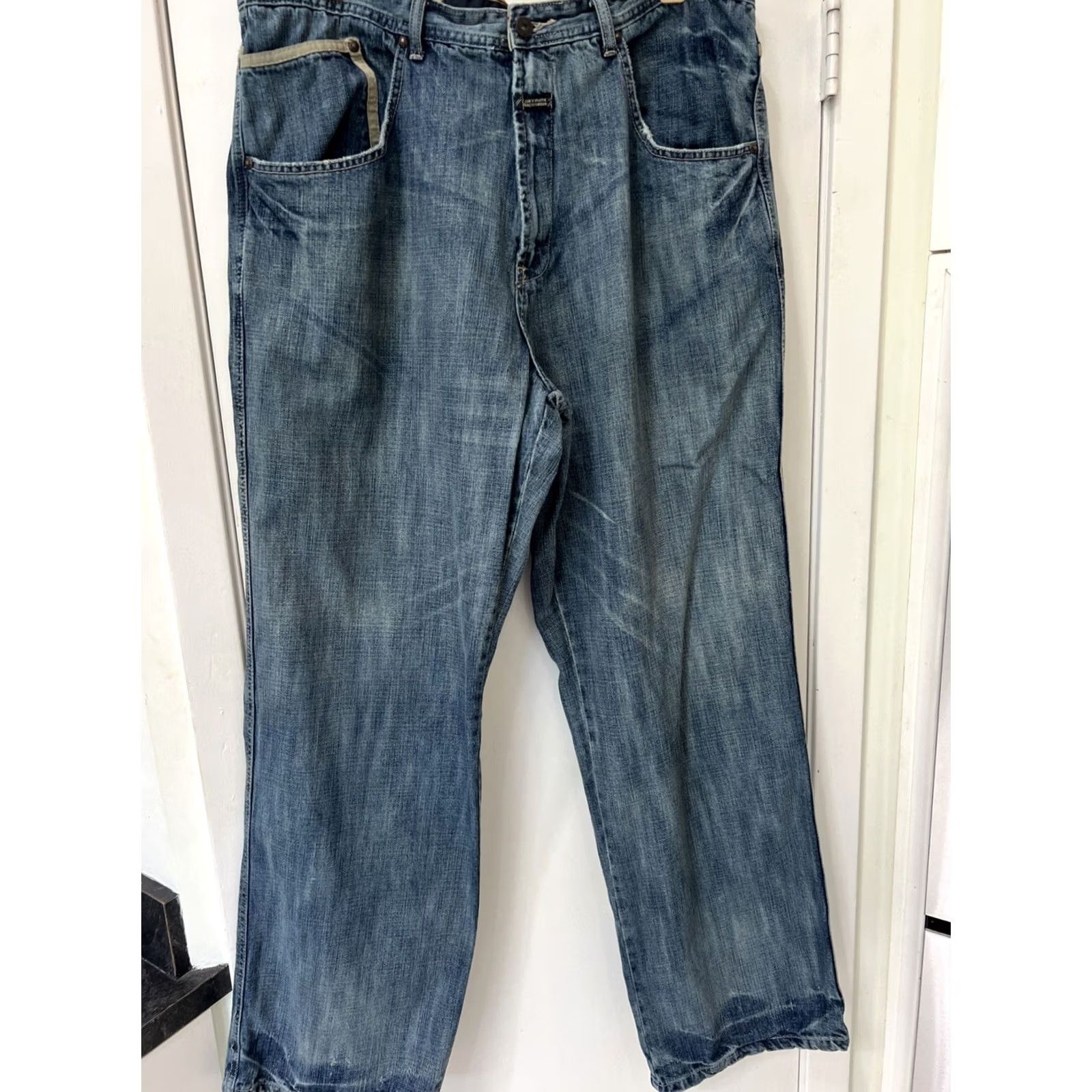 Denime VINTAGE Girbaud Jeans Men Regular 38 Blue 90s Wide-Leg Denim 33in Inseam Mens Size US 38 / EU 54 - 2 Thumbnail