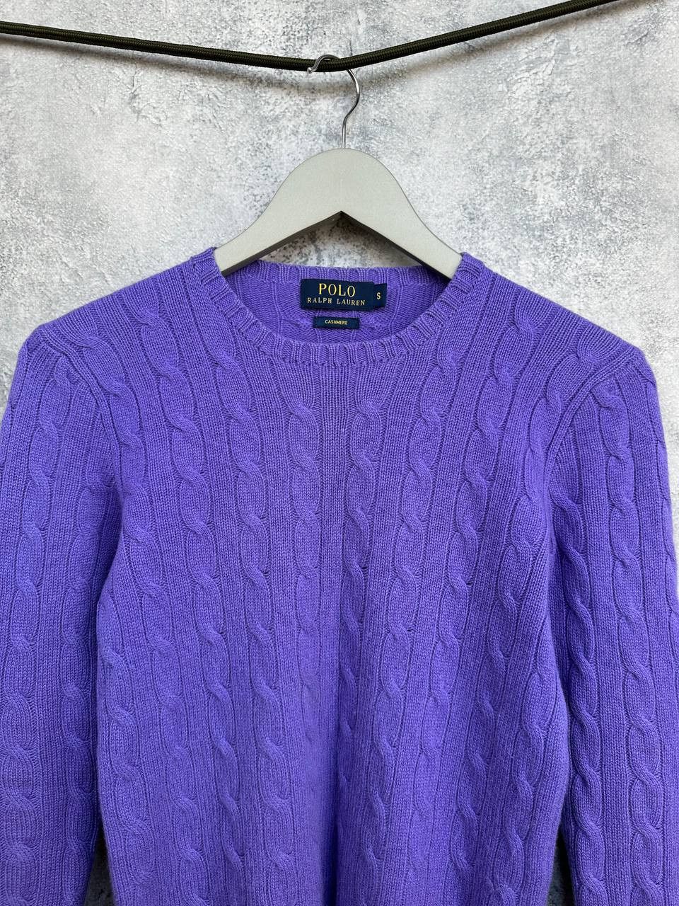 Polo Ralph Lauren Polo Ralph Lauren 100% Cashmere Cable Knit Purple Sweater Size S / US 4 / IT 40 - 4 Thumbnail
