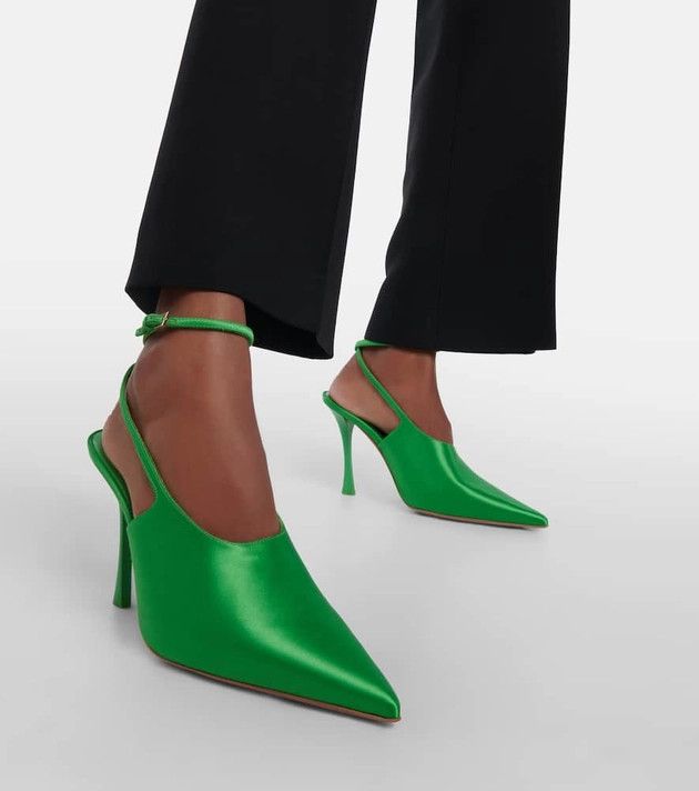 Givenchy o1srvl11e0624 Slingback Pumps in Green Size US 9 / IT 39 - 5 Thumbnail