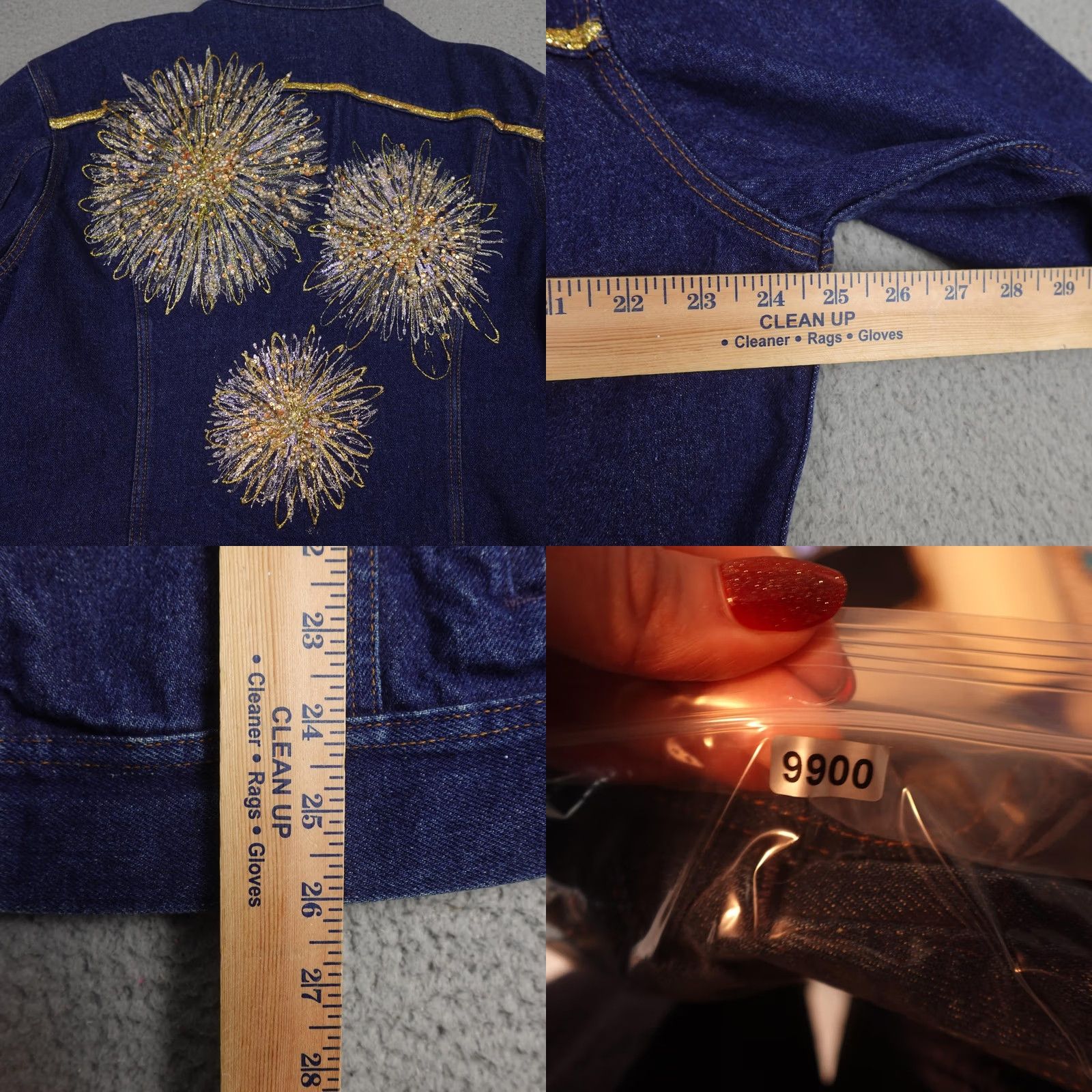 Lee VINTAGE Lee Jacket Mens 44 Blue Denim Beaded Fireworks Embellished 90s Jacket Mens Blue Denim Beaded Fireworks Embellished 90s Size US 44 / EU 60 - 9 Thumbnail