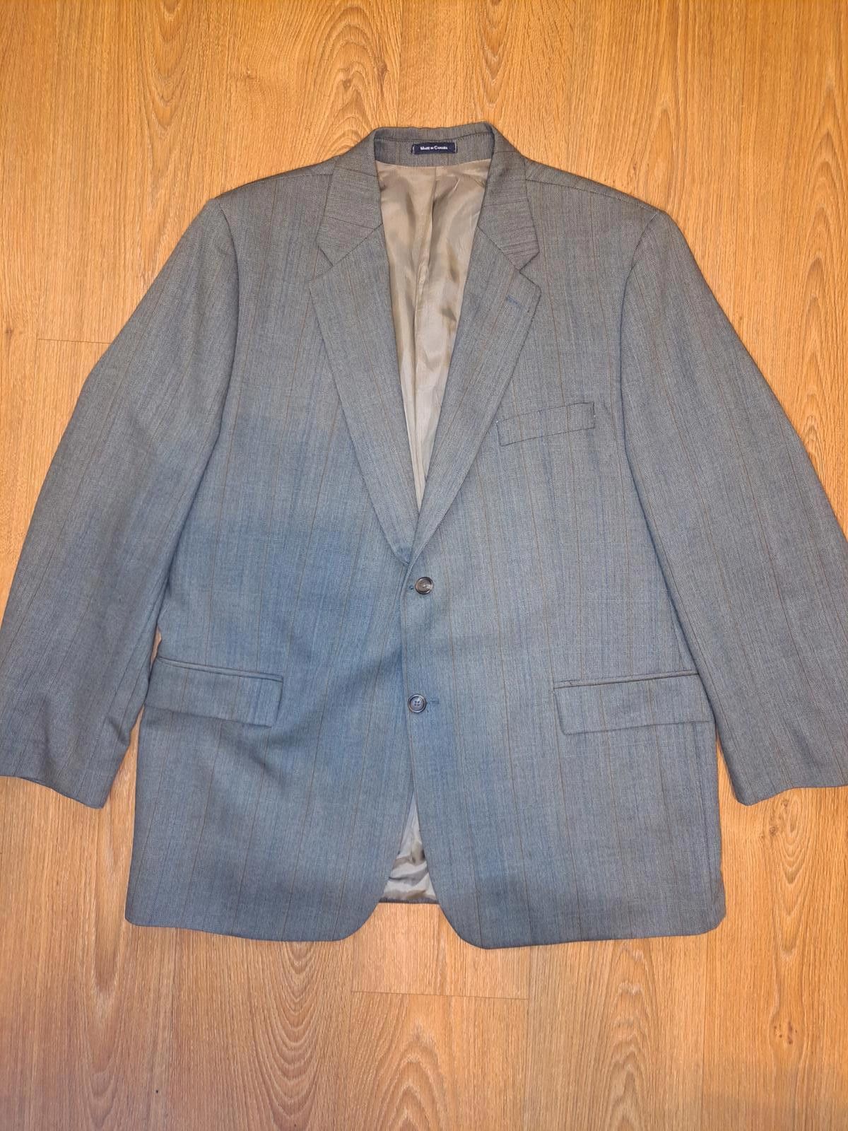 Polo Ralph Lauren Chaps Ralph Lauren Sport Coat Mens 48R Gray Herringbone Wool Size 48R - 1 Thumbnail