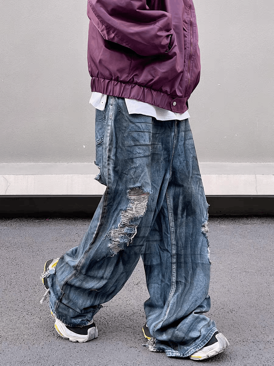 Blue High Street Vintage Casual Jeans