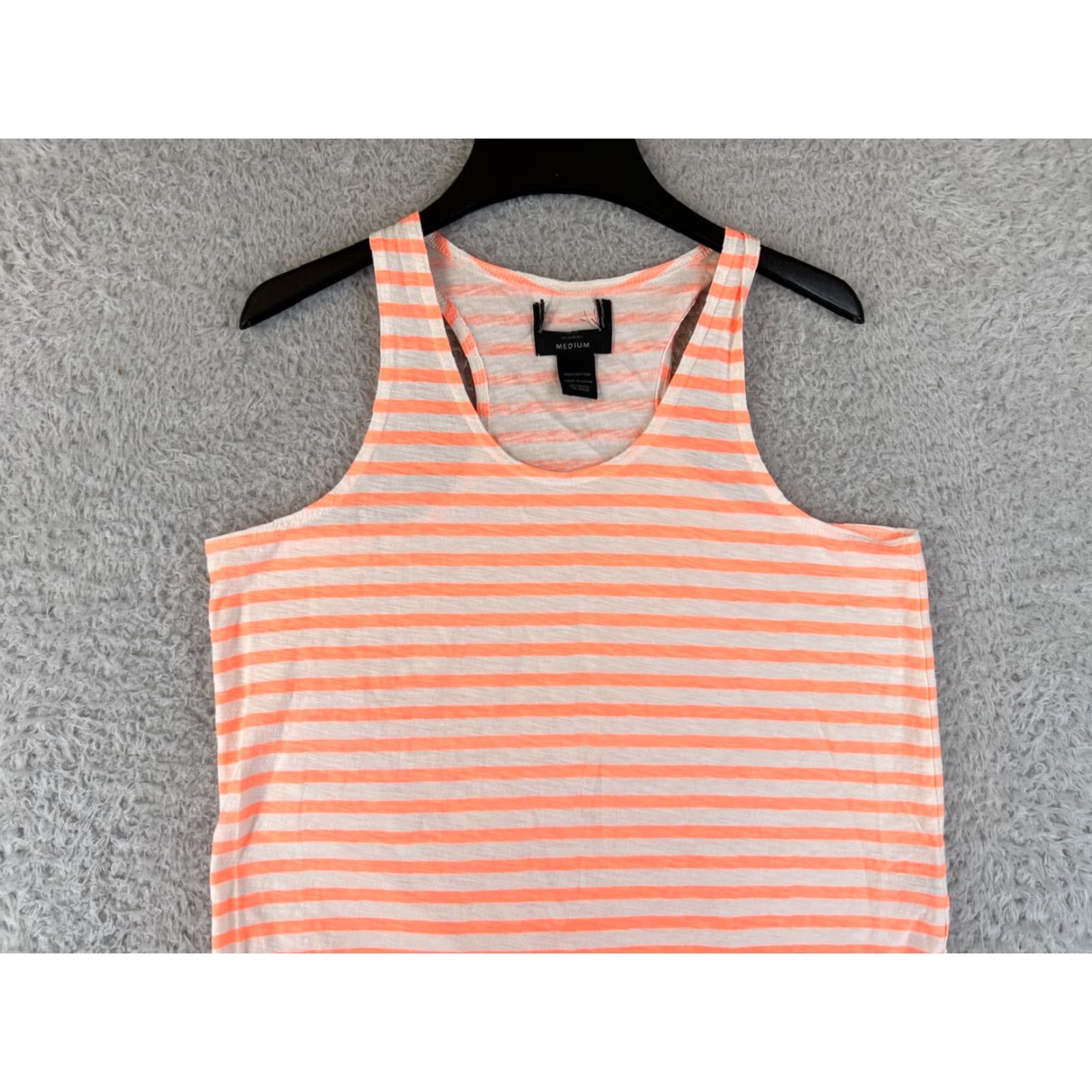 Vintage Stussy Shirt Women Medium Orange White Stripe Tank Top Beach Pool Resort Size M / US 6-8 / IT 42-44 - 6 Thumbnail