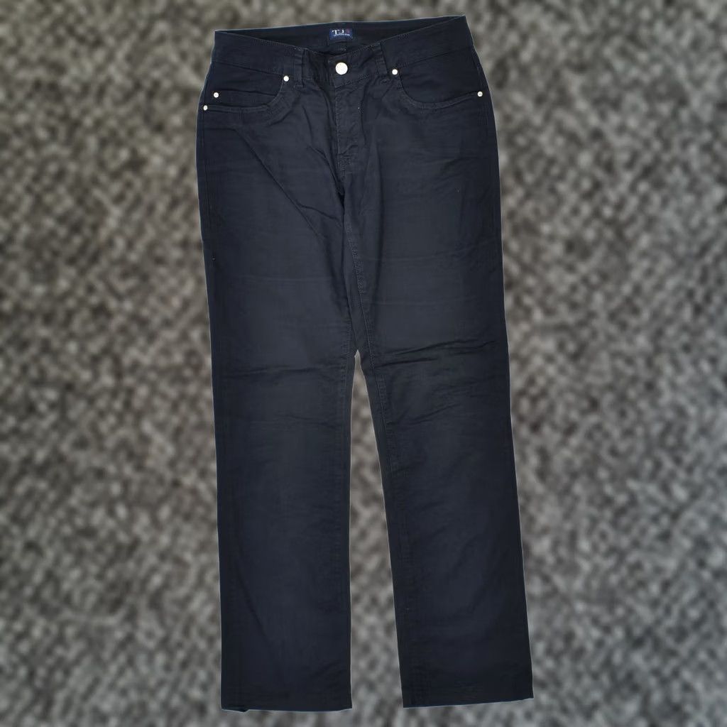 Trussardi TRUSSARDI Womens Straight Casual Trousers W28 L28 Black Cotton Size 28" / US 6 / IT 42 - 1 Thumbnail