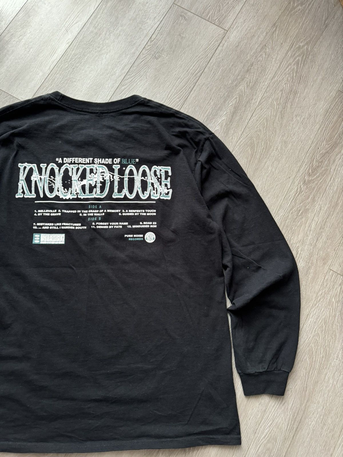 Band Tees × Comfort Colors Knocked Loose A Different Shade Of Blue Long Sleeve Shirt Size US L / EU 52-54 / 3 - 7 Thumbnail