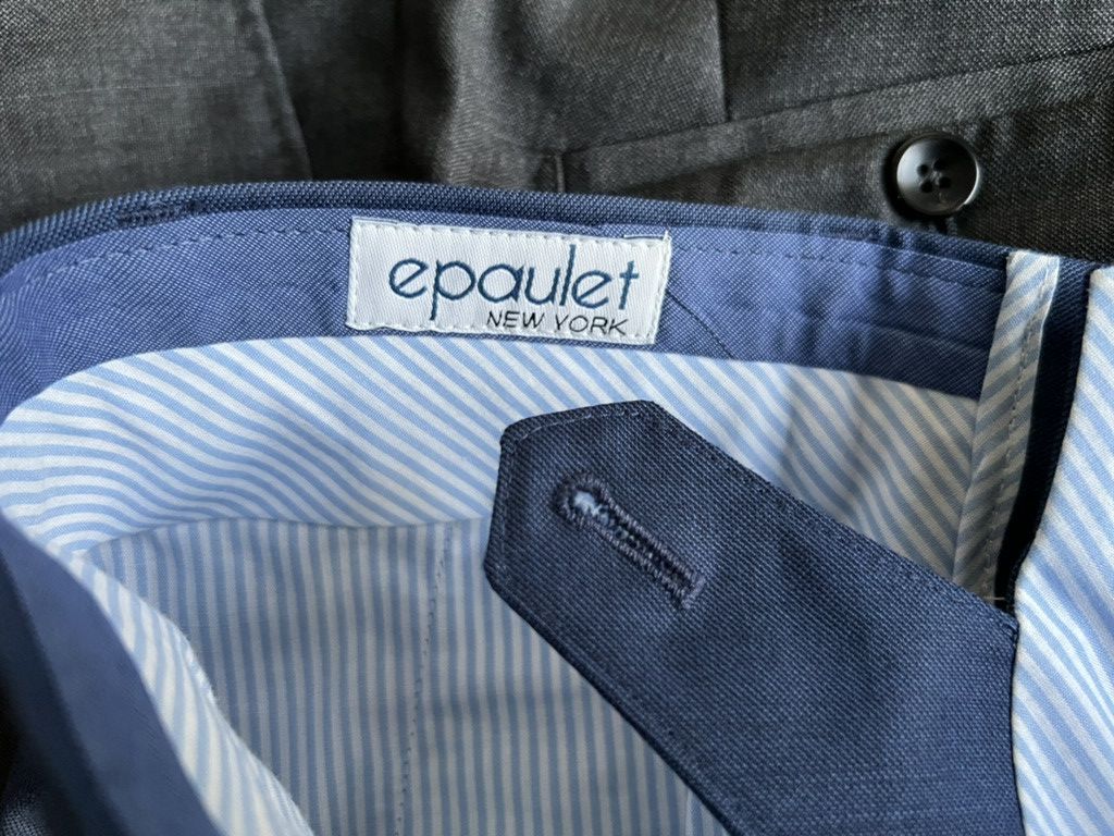 Epaulet Slim Walt Porto Trouser Bright French Blue Size 38R - 3 Thumbnail