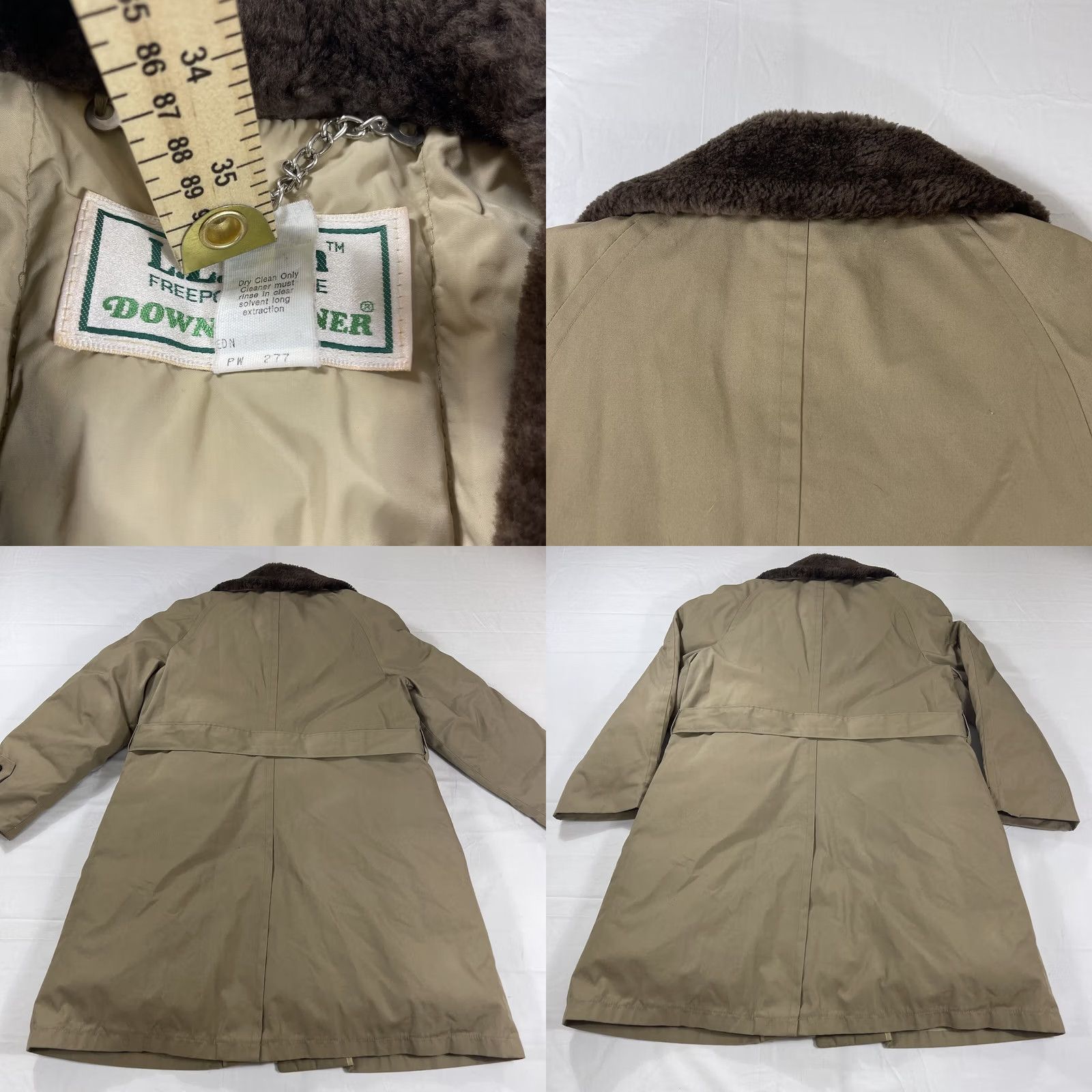 Vintage VINTAGE L.L. Bean Down Mainer Jacket Parka Belted 18 Beige Womens 80s USA Size XXL / US 16-18 / IT 52-54 - 11 Thumbnail