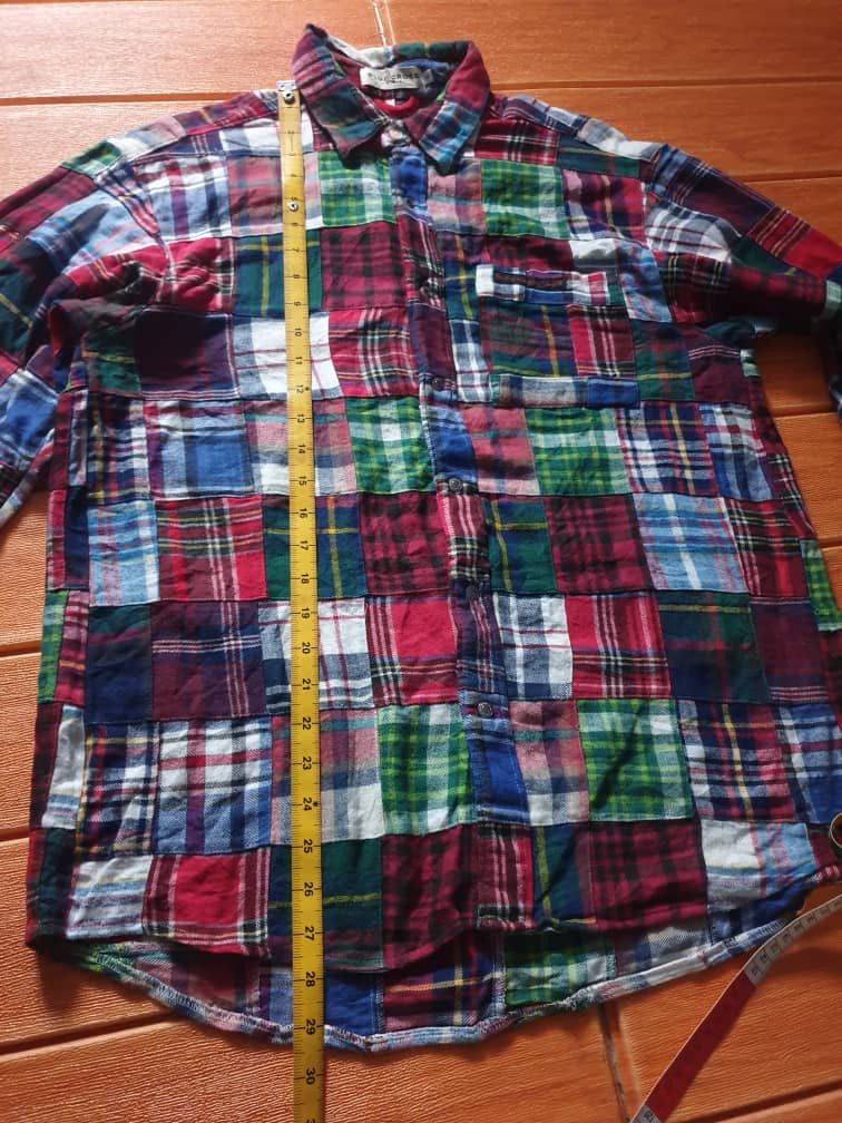 Japanese Brand 💥 Blue Cross Patchwork Japanese brand Shirt Size US L / EU 52-54 / 3 - 8 Thumbnail