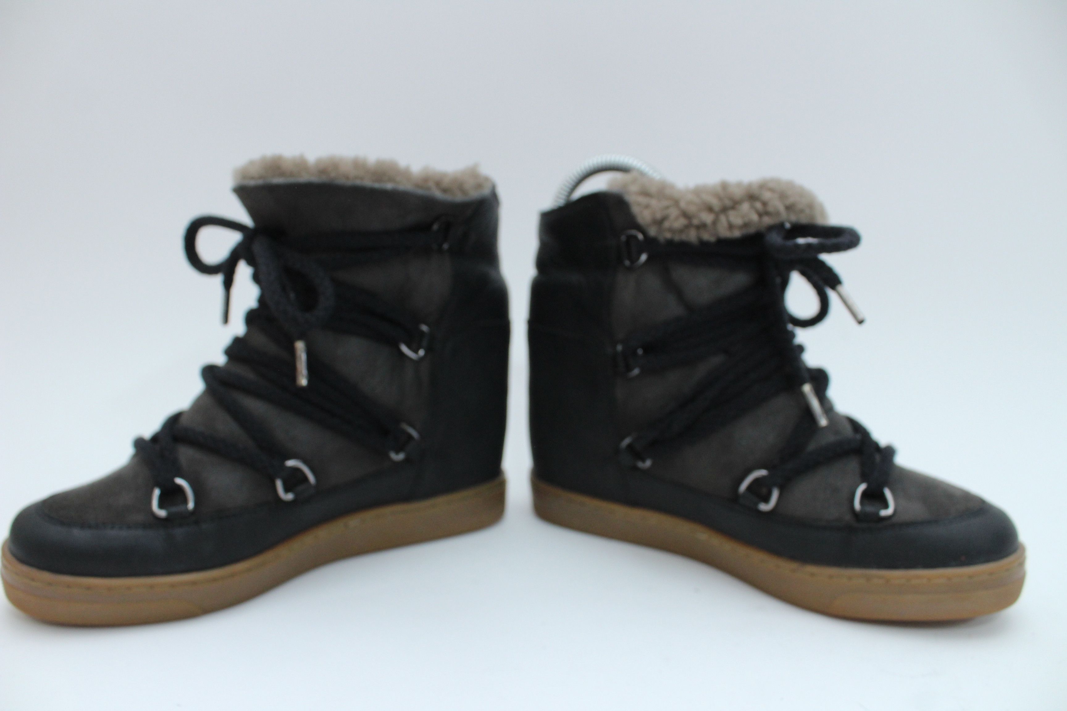 Isabel Marant Isabel Marant Nowles Shearling-Lined Leather Ankle Boots 36 Size US 6 / IT 36 - 5 Thumbnail