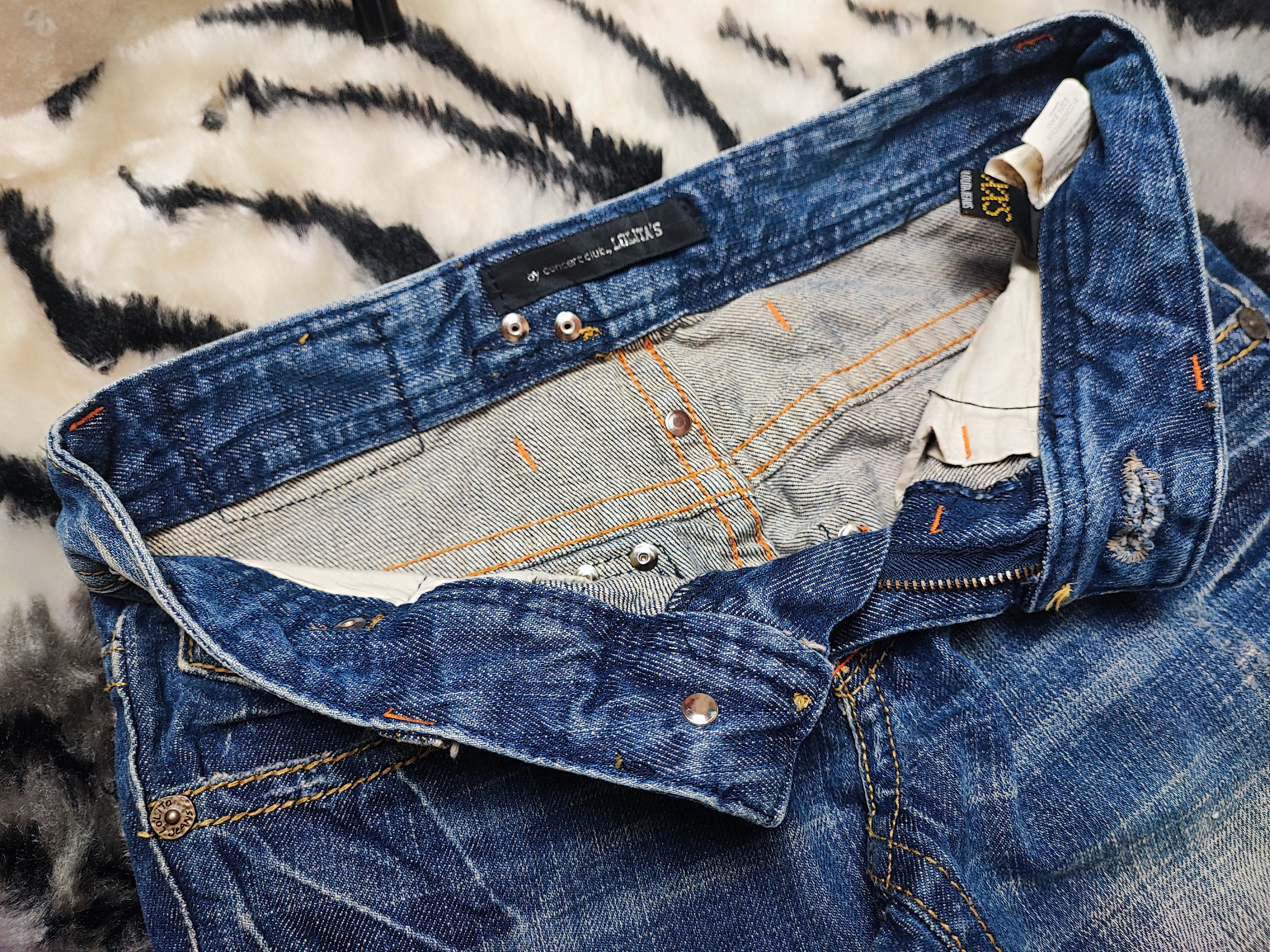 Kapital Yoshitomo Nara Lolita Flared Whisker Low Rise Jeans Size 26" / US 2 / IT 38 - 9 Thumbnail