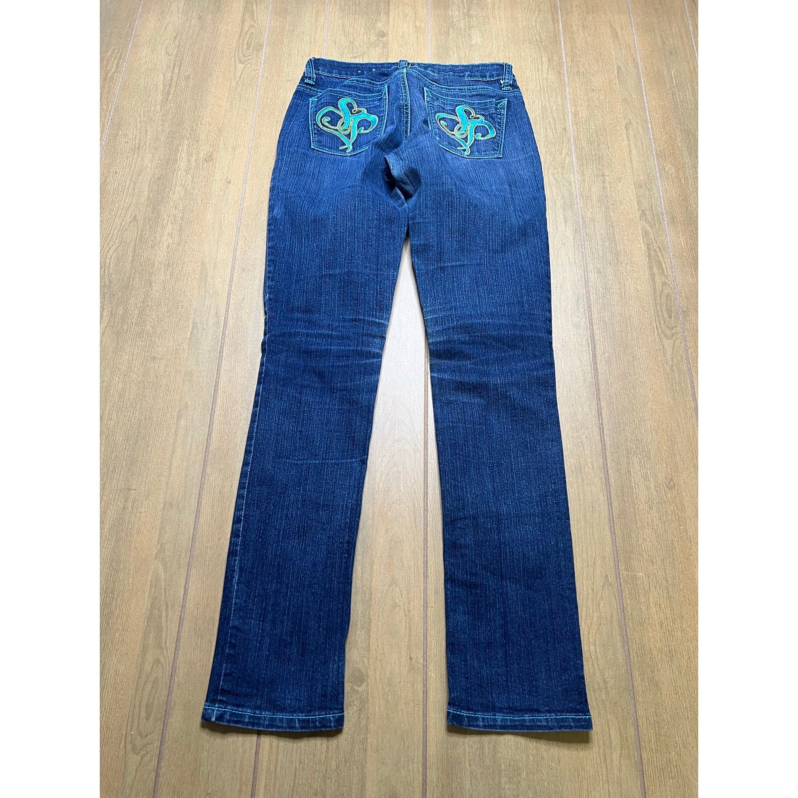 Southpole Southpole Jeans Womens Size 3 Embroidered Pocket Y2K 27x31 Size 27" / US 4 / IT 40 - 3 Thumbnail