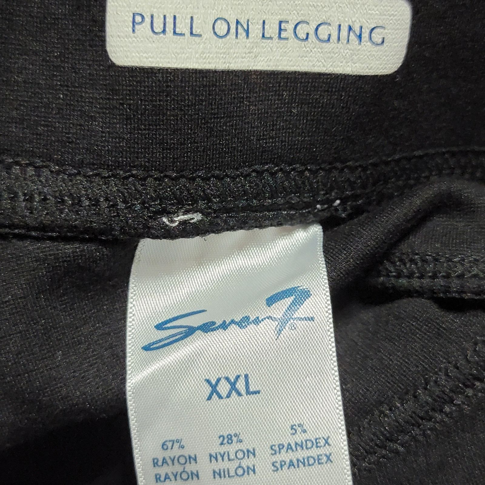 Seven 7 Seven7 Black Leggings w/ Faux Front Pockets - Size XXL Size 37" - 6 Thumbnail