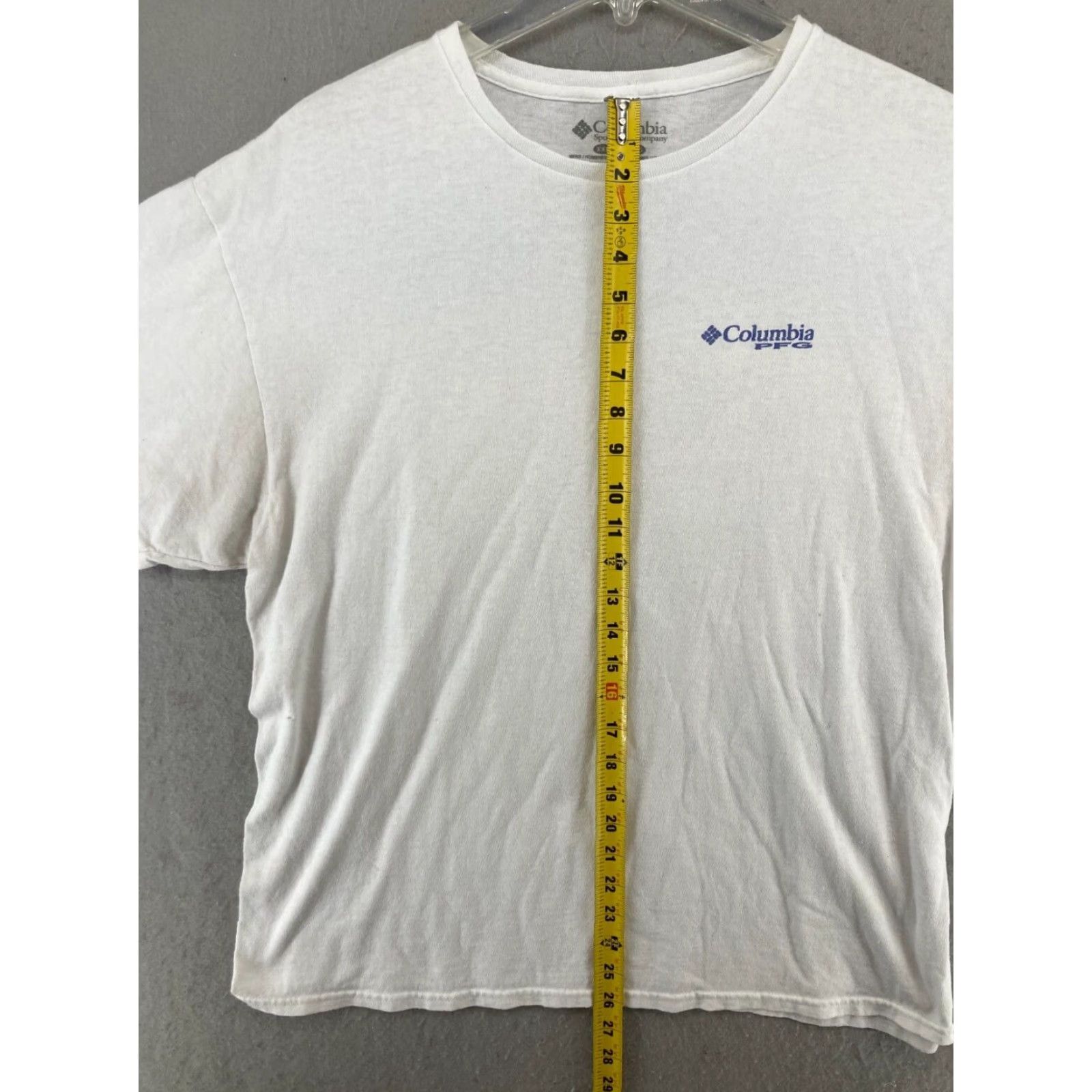 Vintage Columbia Men’s T-Shirt 2XL White Outdoor Fishing Bass Graphic Print Crew Neck Jersey Cotton Summer Fall Spring Size US XXL / EU 58 / 5 - 3 Thumbnail
