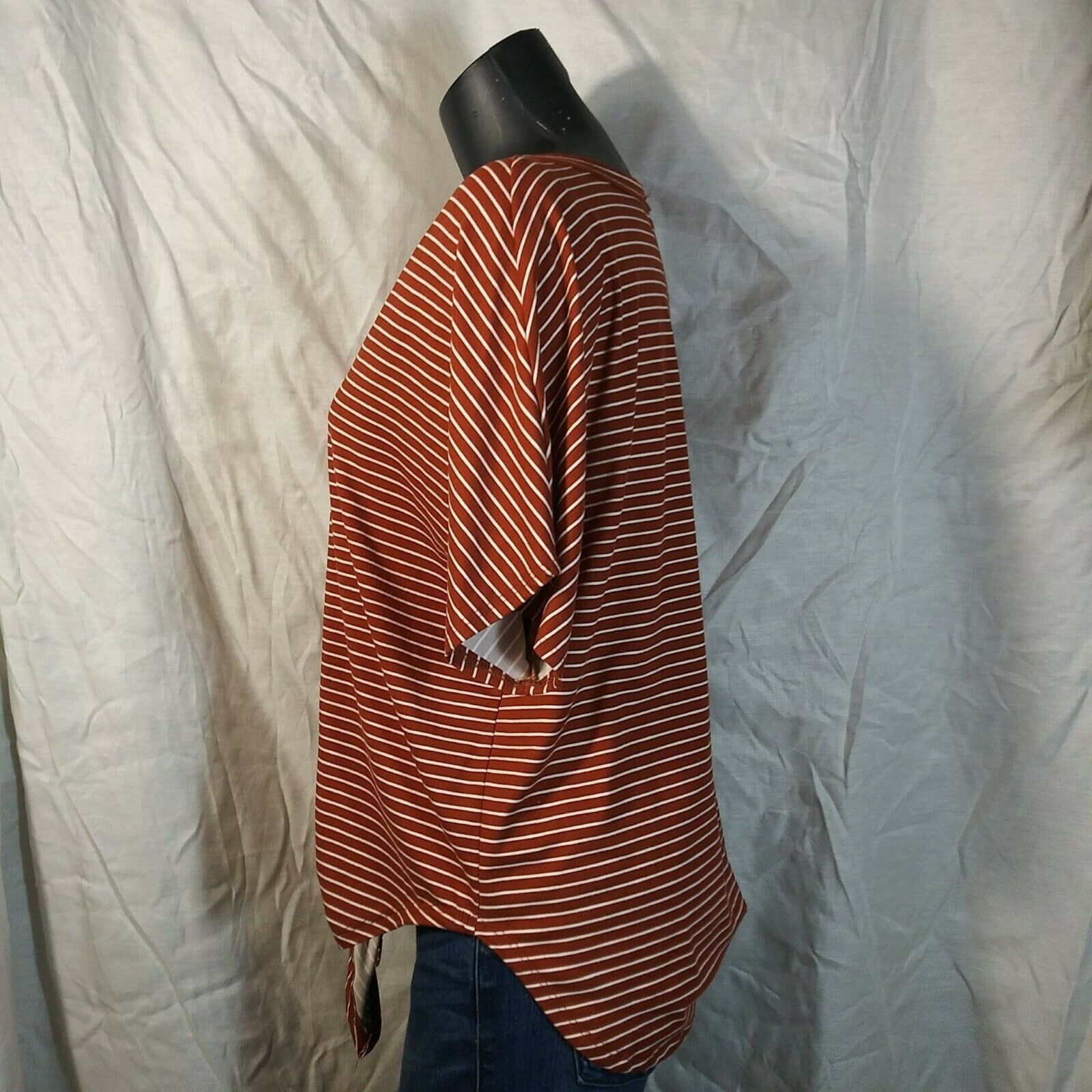 Anthropologie Lavender Fields Front Tie Summer Blouse - Burgundy - Med Size M / US 6-8 / IT 42-44 - 3 Thumbnail
