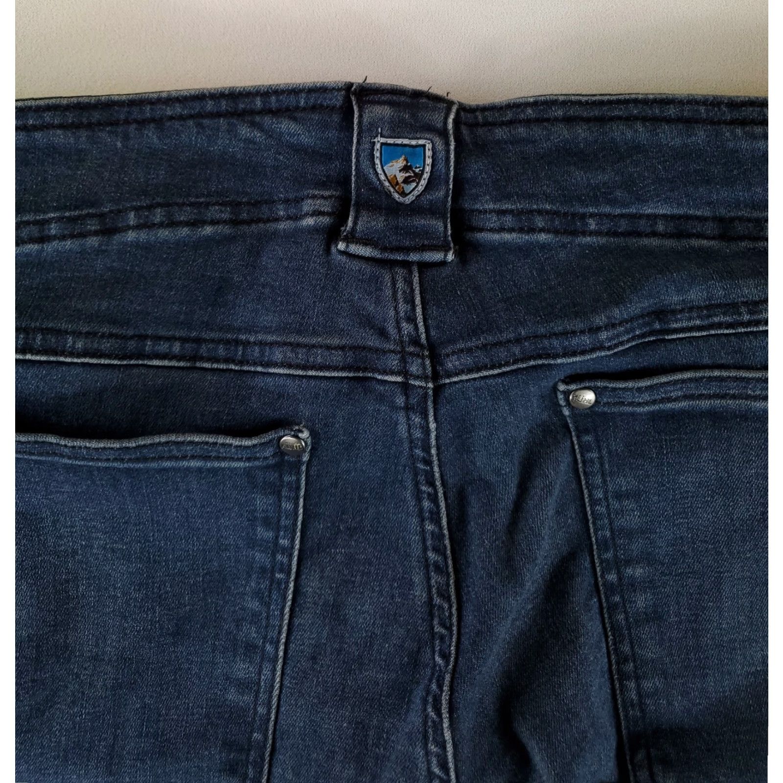Vintage Kuhl Jeans Blue Mens 40x30 Regular Stretchy Straight 40 Inseam Blue Jeans Pinhole, see pics Mens Size US 40 / EU 56 - 6 Thumbnail