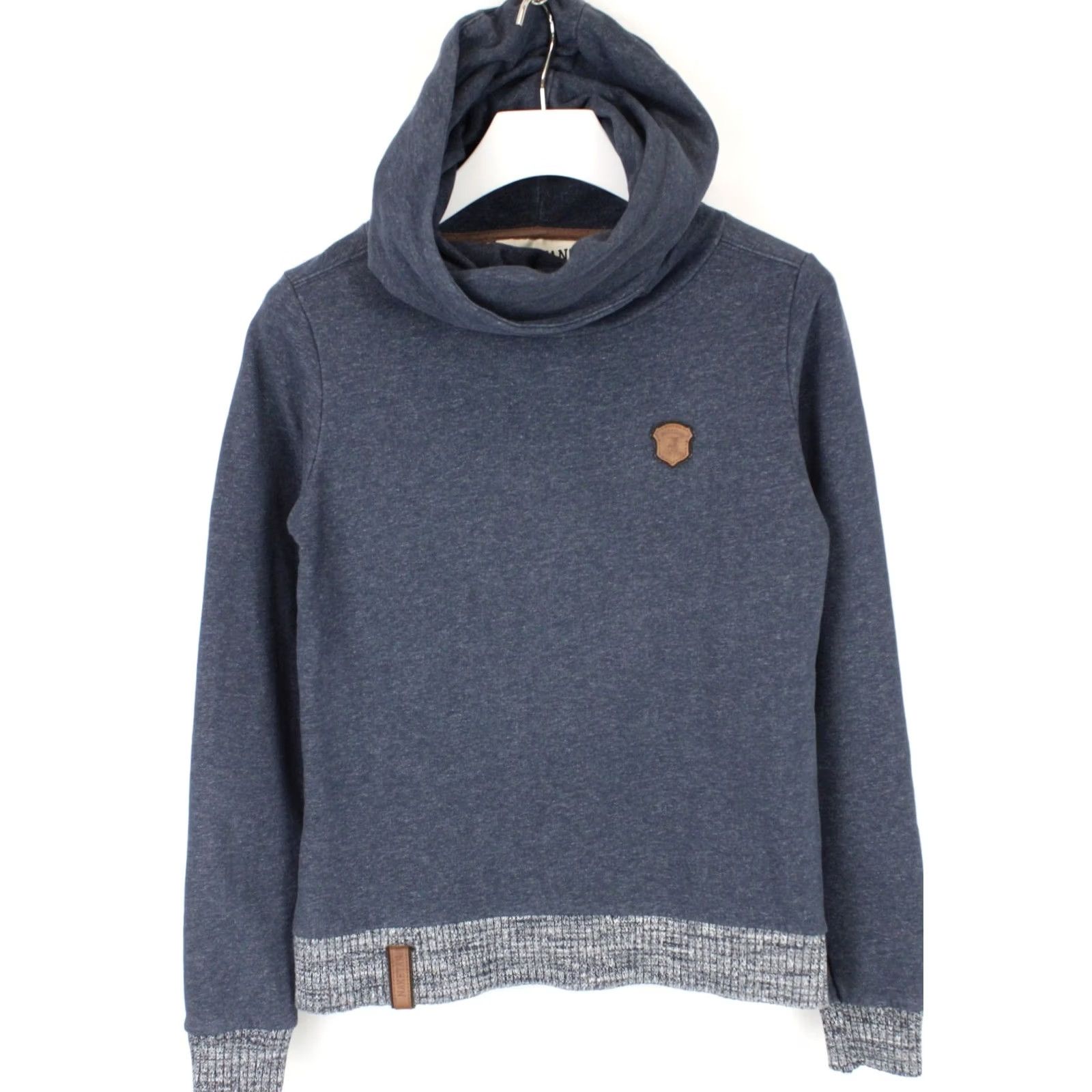 Logo 7 Naketano Hoodie Women's MEDIUM Pullover Logo Melange Blue Size M / US 6-8 / IT 42-44 - 2 Thumbnail