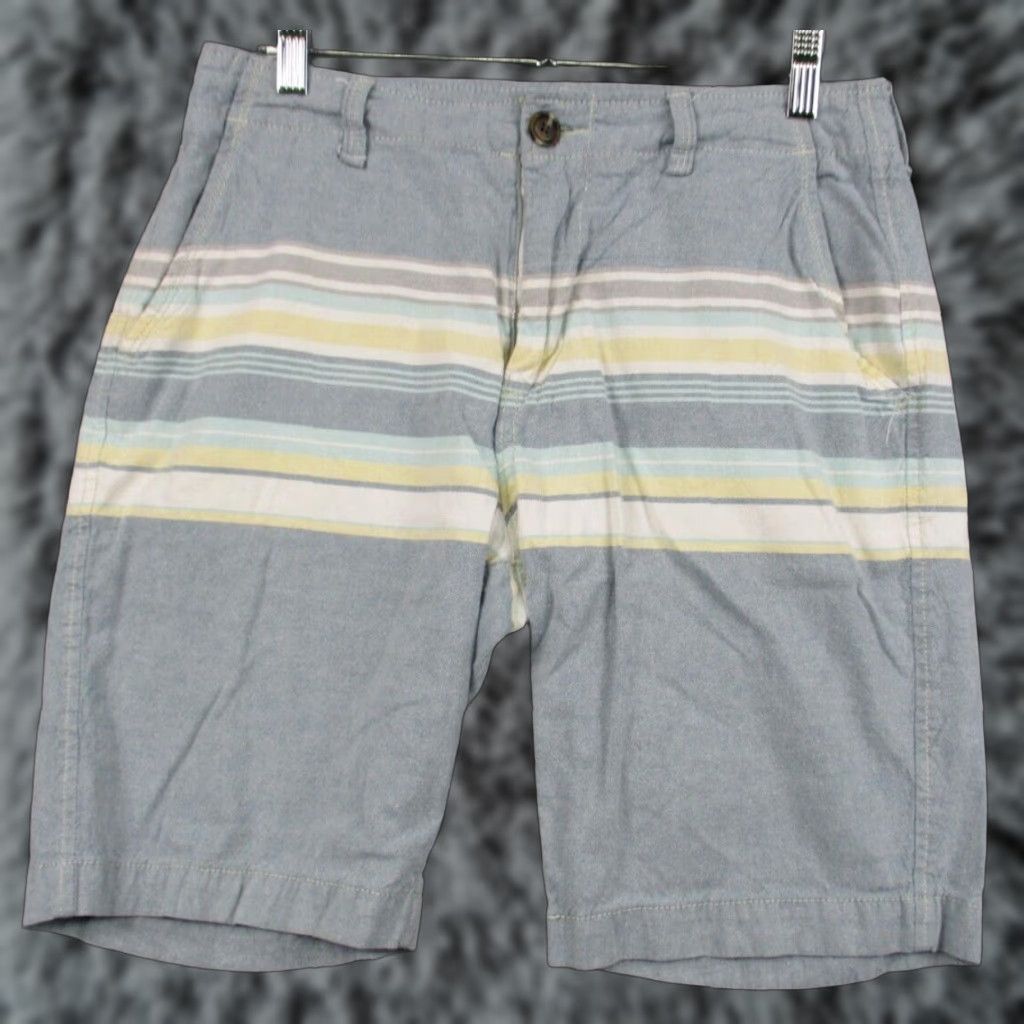 Vintage VINTAGE Aeropostale Shorts 31 Men's Blue Stripe Pockets Cotton Casual Beach Preppy Size US 30 / EU 46 - 1 Thumbnail